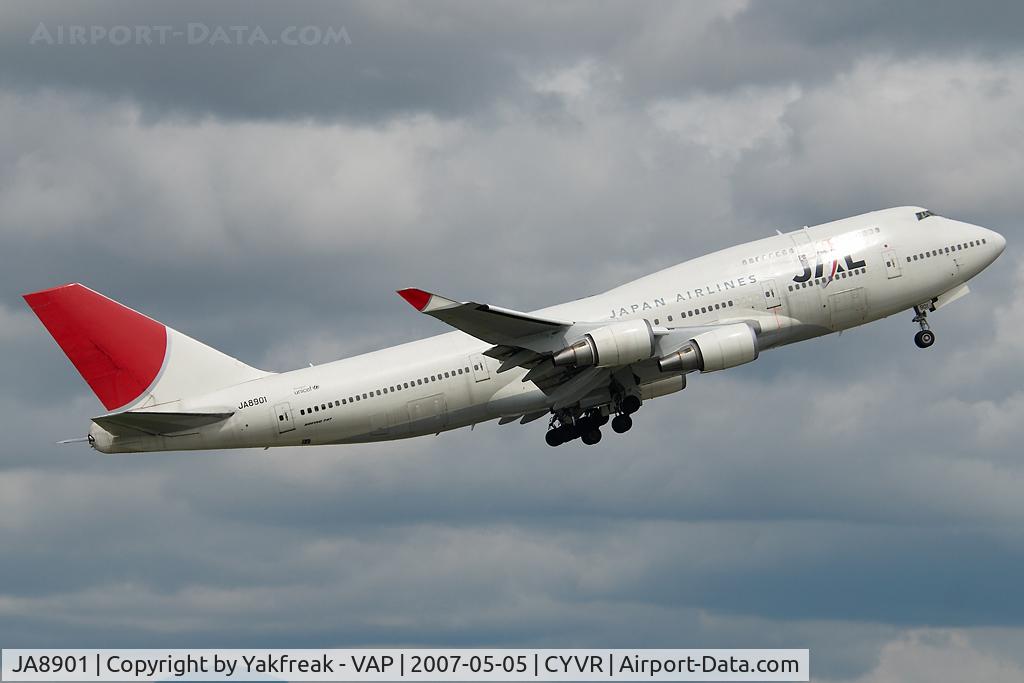 JA8901, 1992 Boeing 747-446 C/N 26343, Japan Airlines Boeing 747-400