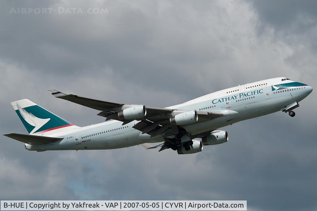 B-HUE, 1993 Boeing 747-467 C/N 27117, Cathay Pacific Boeing 747-400