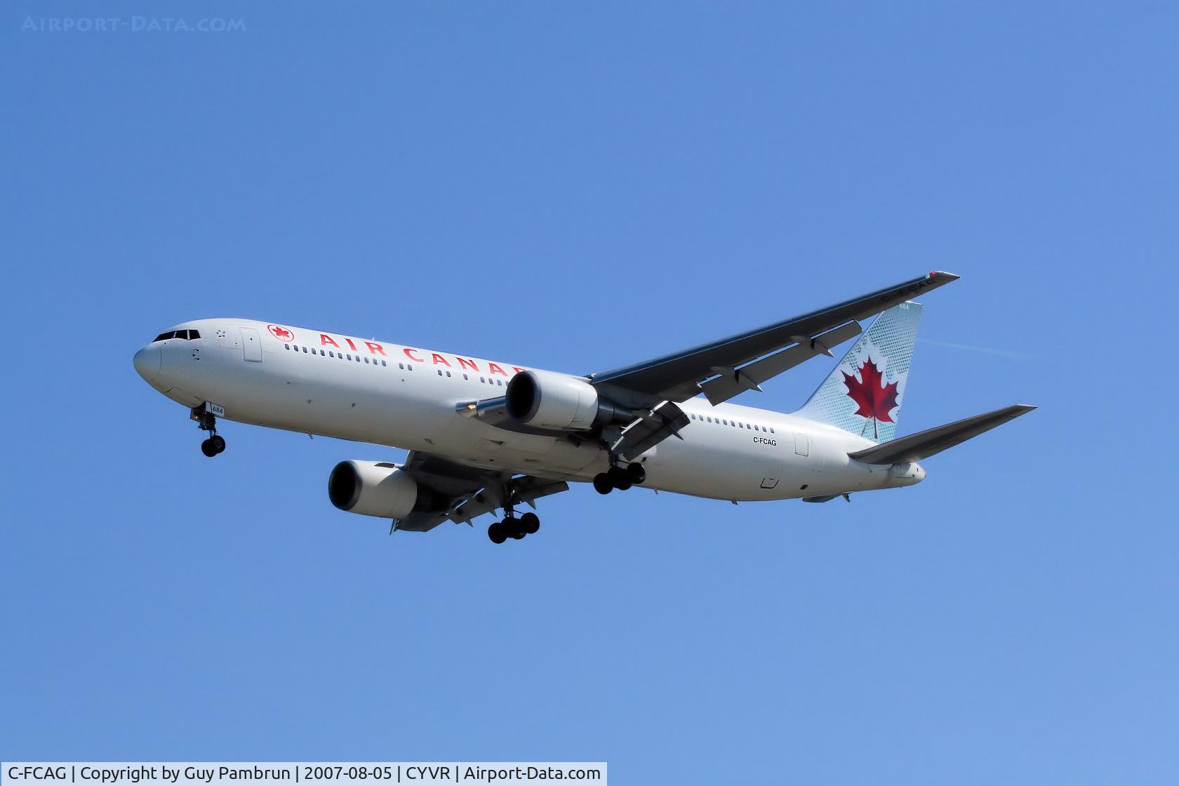 C-FCAG, 1988 Boeing 767-375/ER C/N 24085, About to touch down