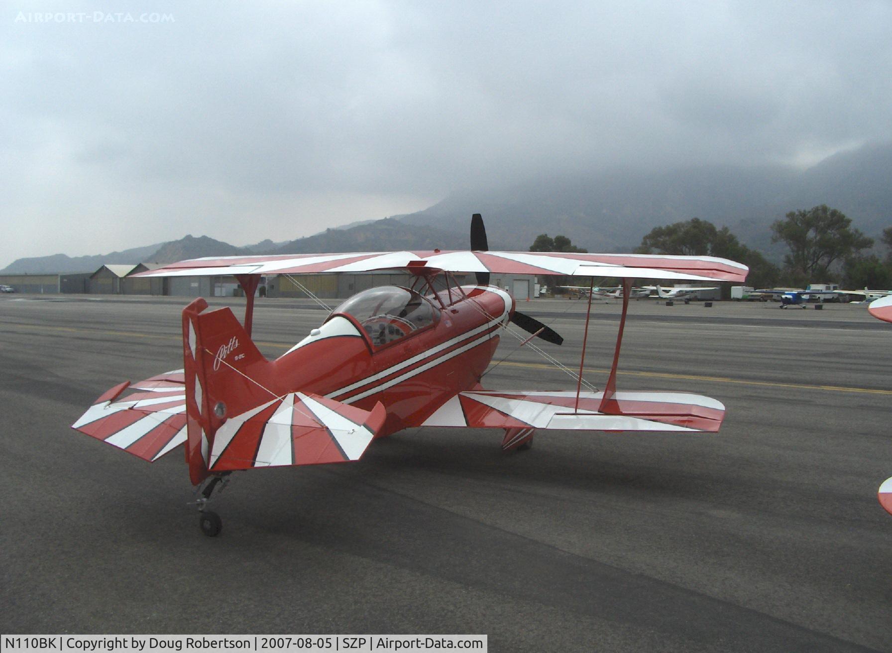 N110BK, 2007 Aviat Pitts S-2C Special C/N 6077, Aviat PITTS S-2C, Lycoming AEIO-540-D4A5 260 Hp