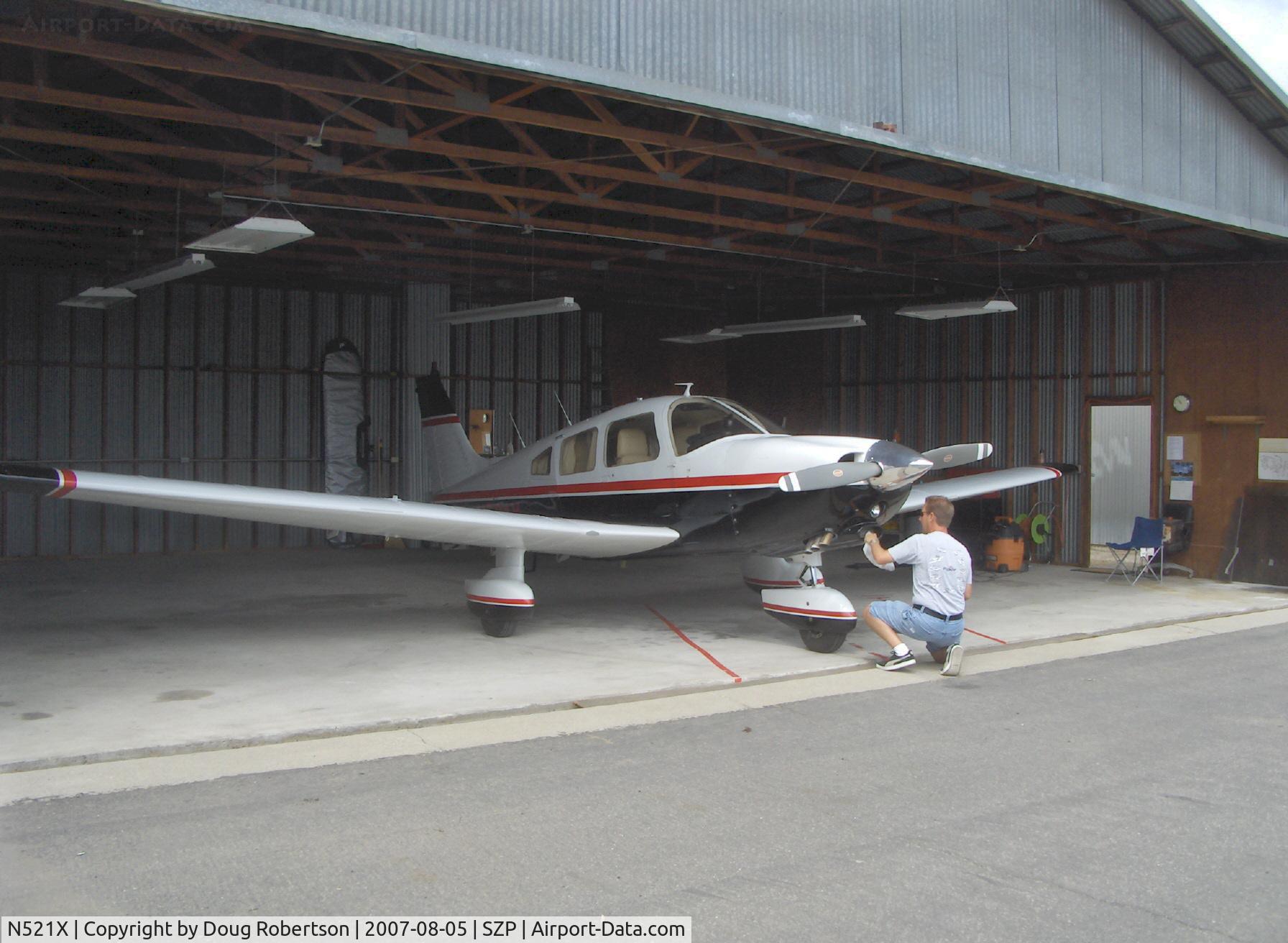 N521X, 1978 Piper PA-28-236 Dakota C/N 28-7911038, 1978 Piper PA-28-236 DAKOTA, Lycoming O-540-J3A5D 235 Hp, in hangar