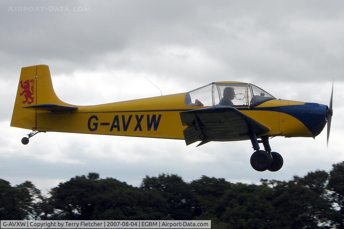 G-AVXW, 1967 Rollason Druine D-62B Condor C/N RAE/625, Druine D.62B Condor