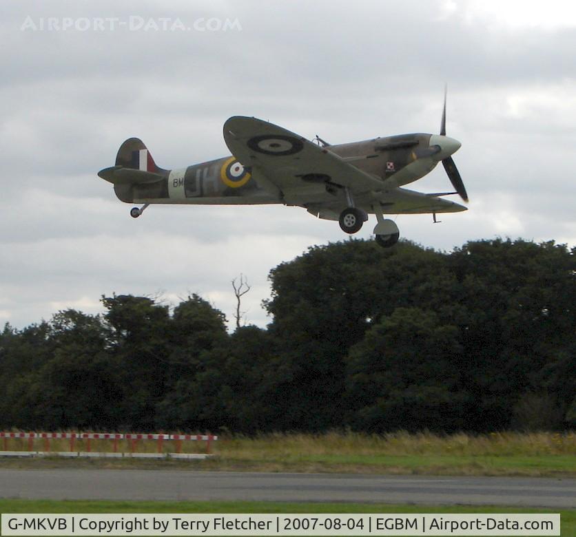 G-MKVB, 1942 Supermarine 349 Spitfire LF.Vb C/N CBAF.2461, Spitfire from Duxford for Tatenhill 2007 Fly-in