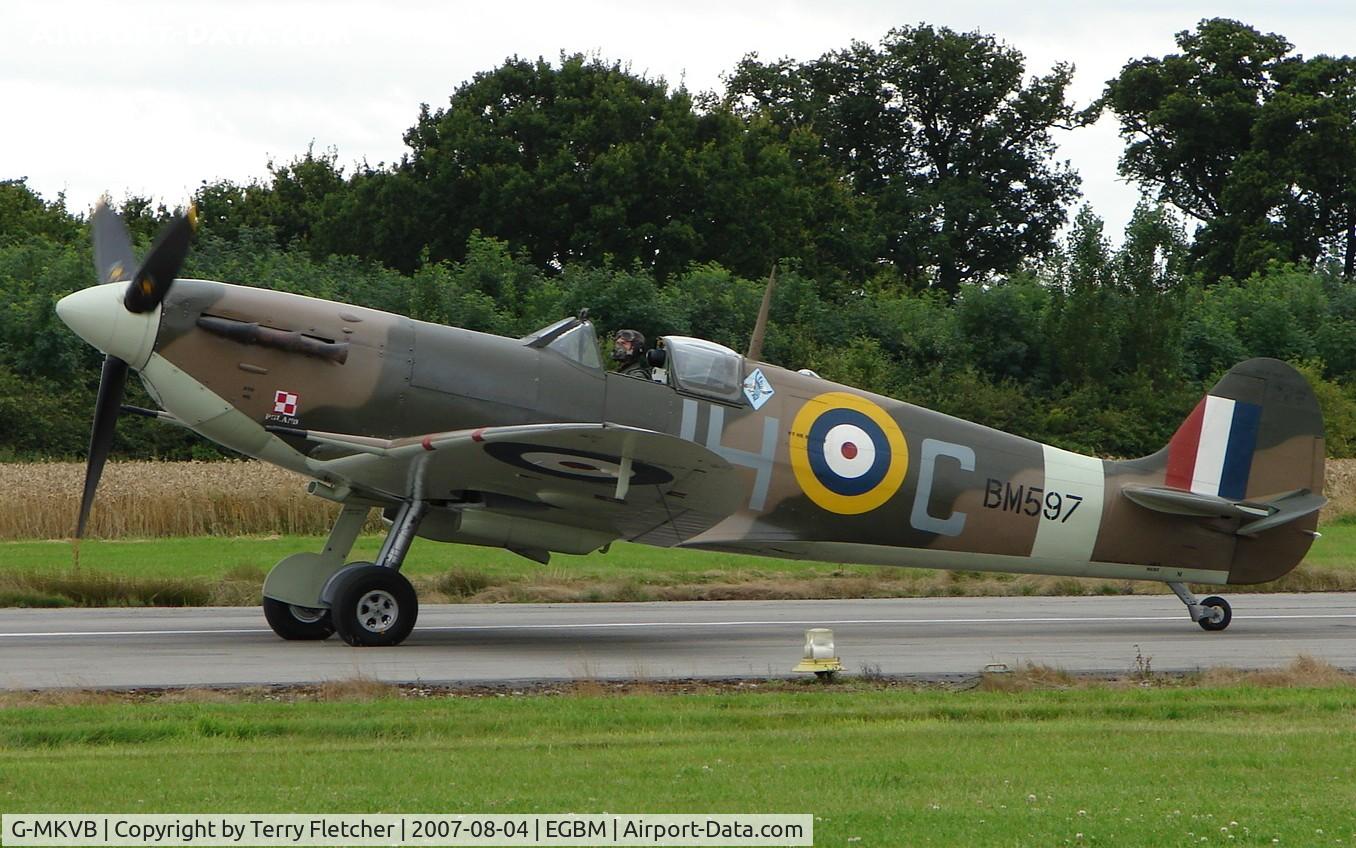 G-MKVB, 1942 Supermarine 349 Spitfire LF.Vb C/N CBAF.2461, Spitfire from Duxford for Tatenhill 2007 Fly-in