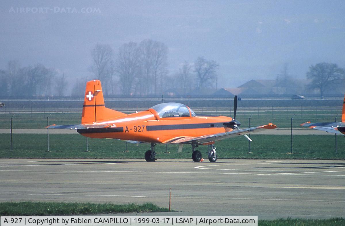 A-927, 1983 Pilatus PC-7 Turbo Trainer C/N 335, Switzerland Air Force