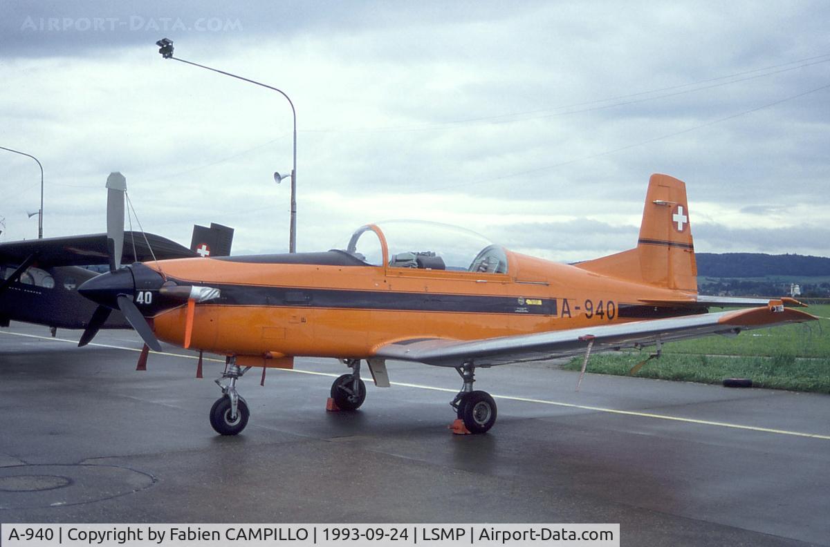 A-940, Pilatus PC-7 Turbo Trainer C/N 348, Switzerland Air Force