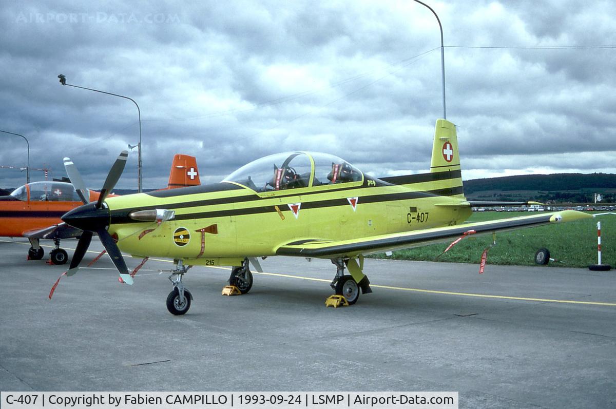 C-407, Pilatus PC-9 Turbo Trainer C/N 215, Switzerland Air Force
