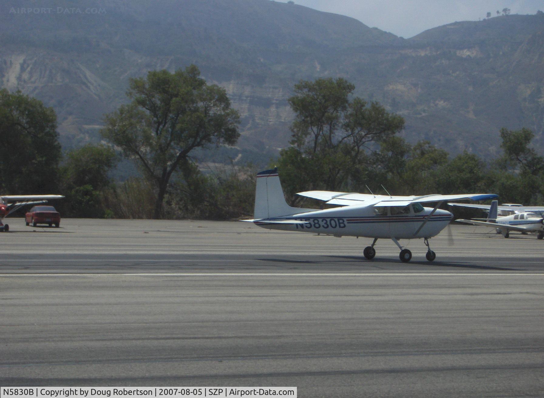 N5830B, 1956 Cessna 182 Skylane C/N 33830, 1956 Cessna 182P SKYLANE, Continental O-470-S 230 Hp, landing roll Rwy 22