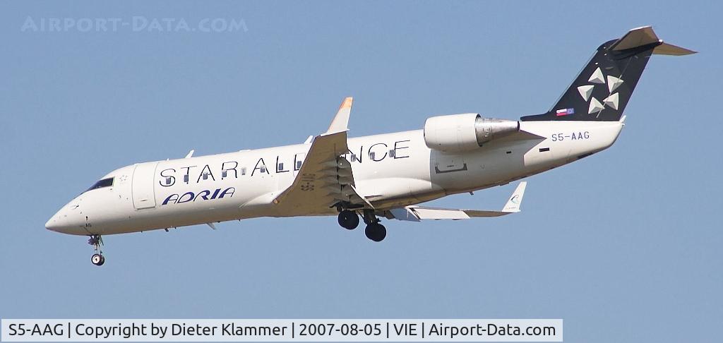 S5-AAG, 2000 Canadair CRJ-200LR (CL-600-2B19) C/N 7384, Adria CRJ 200 LR in color Staralliance