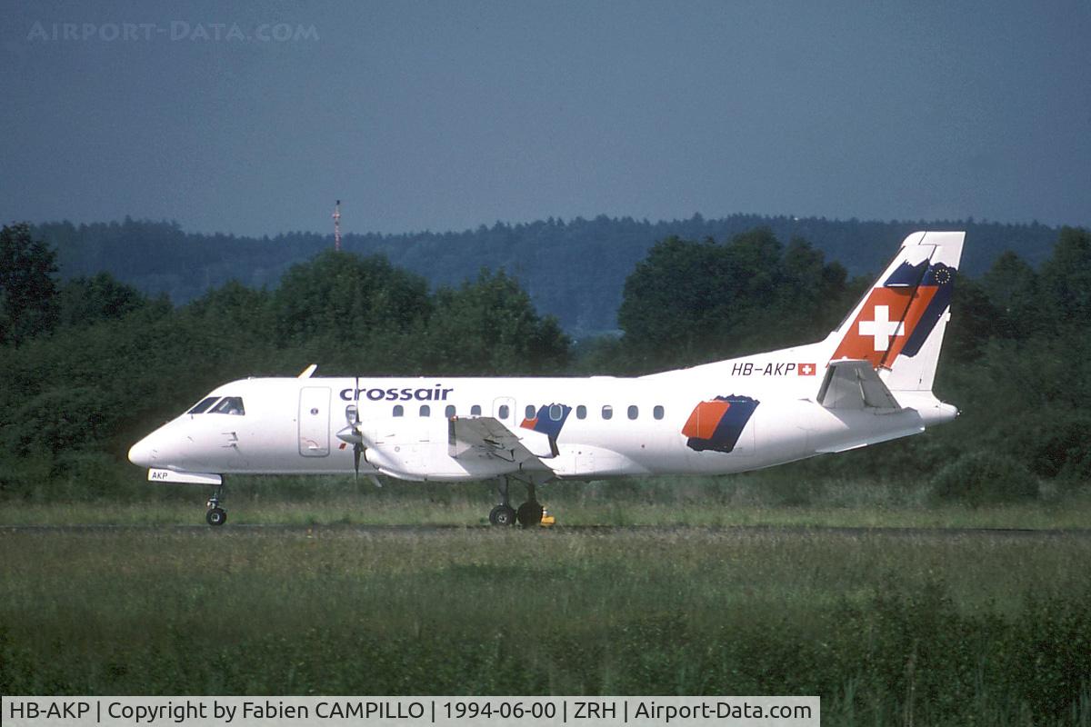 HB-AKP, 1989 Saab 340B C/N 340B-168, Crossair