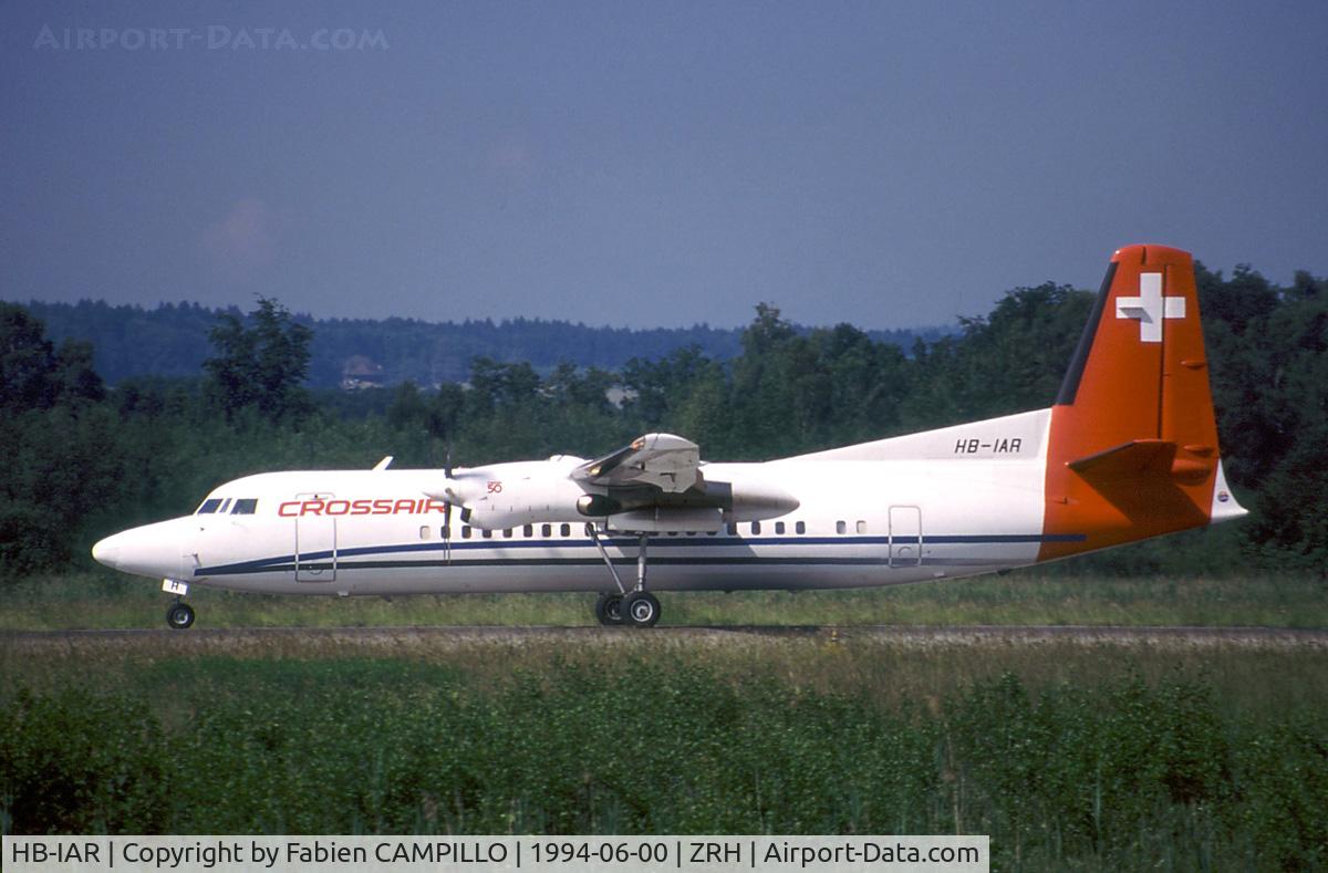 HB-IAR, 1991 Fokker 50 C/N 20210, Crossair