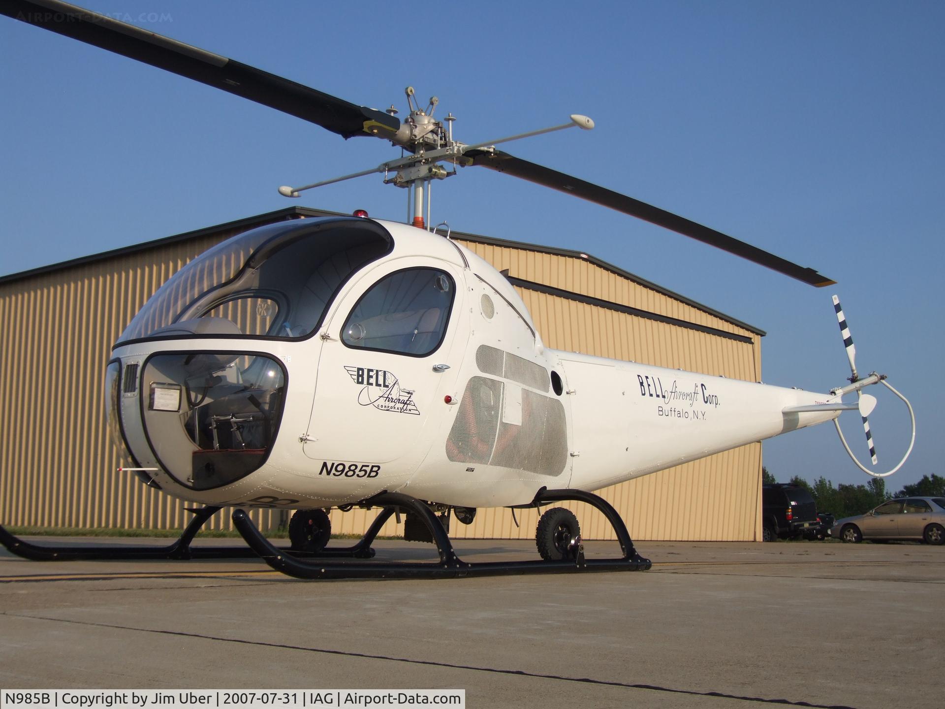 N985B, 1956 Bell 47H-1 C/N 1362, Sporting the new, Factory Approved, Bell Logo
