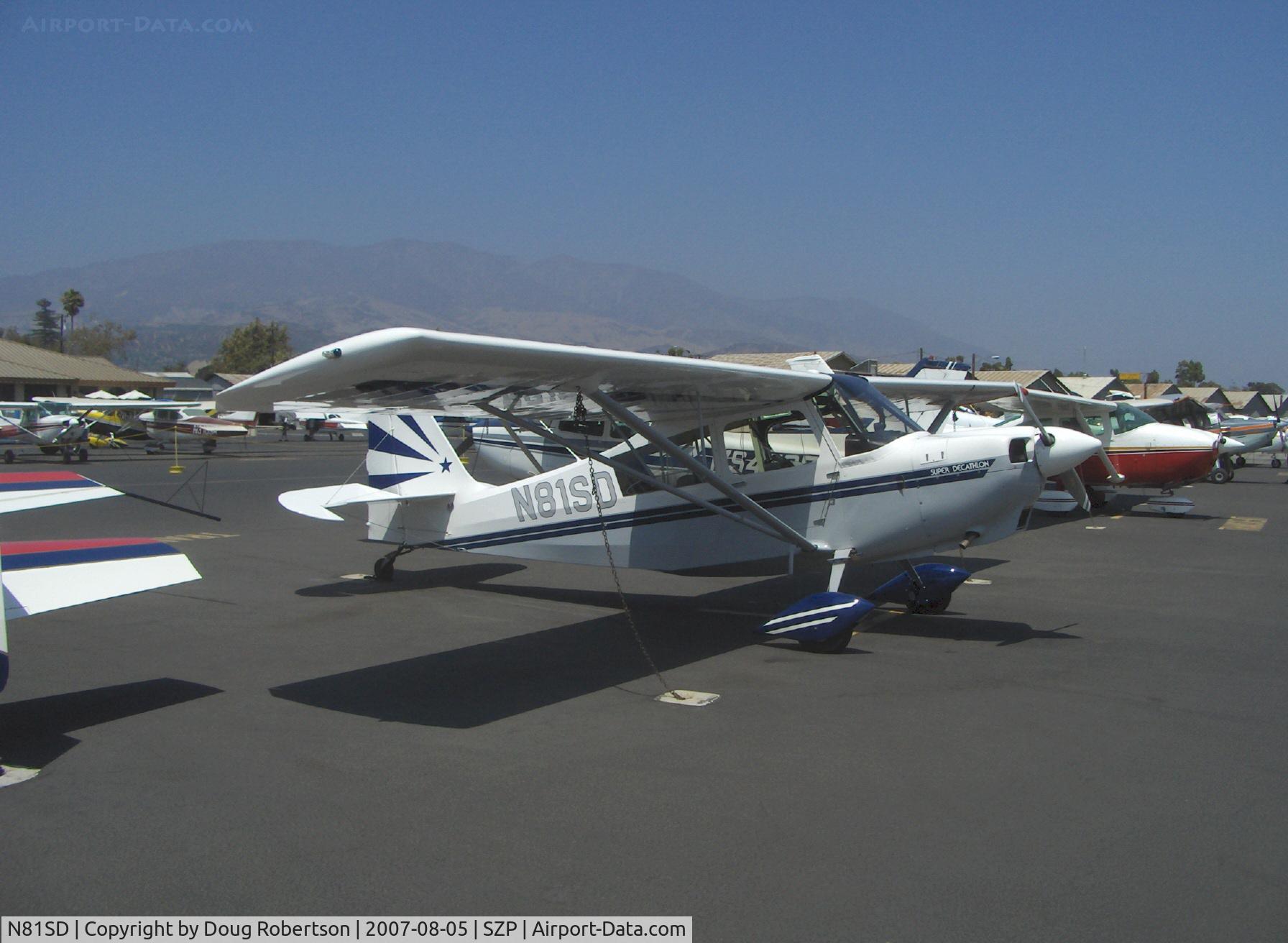 N81SD, American Champion 8KCAB Super Decathlon C/N 922-2003, American Champion 8KCAB SUPER DECATHLON, Lycoming AEIO-360-H1B 180 hp
