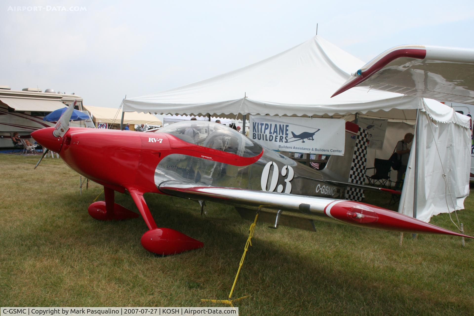 C-GSMC, 2006 Vans RV-7 C/N 7236, RV-7