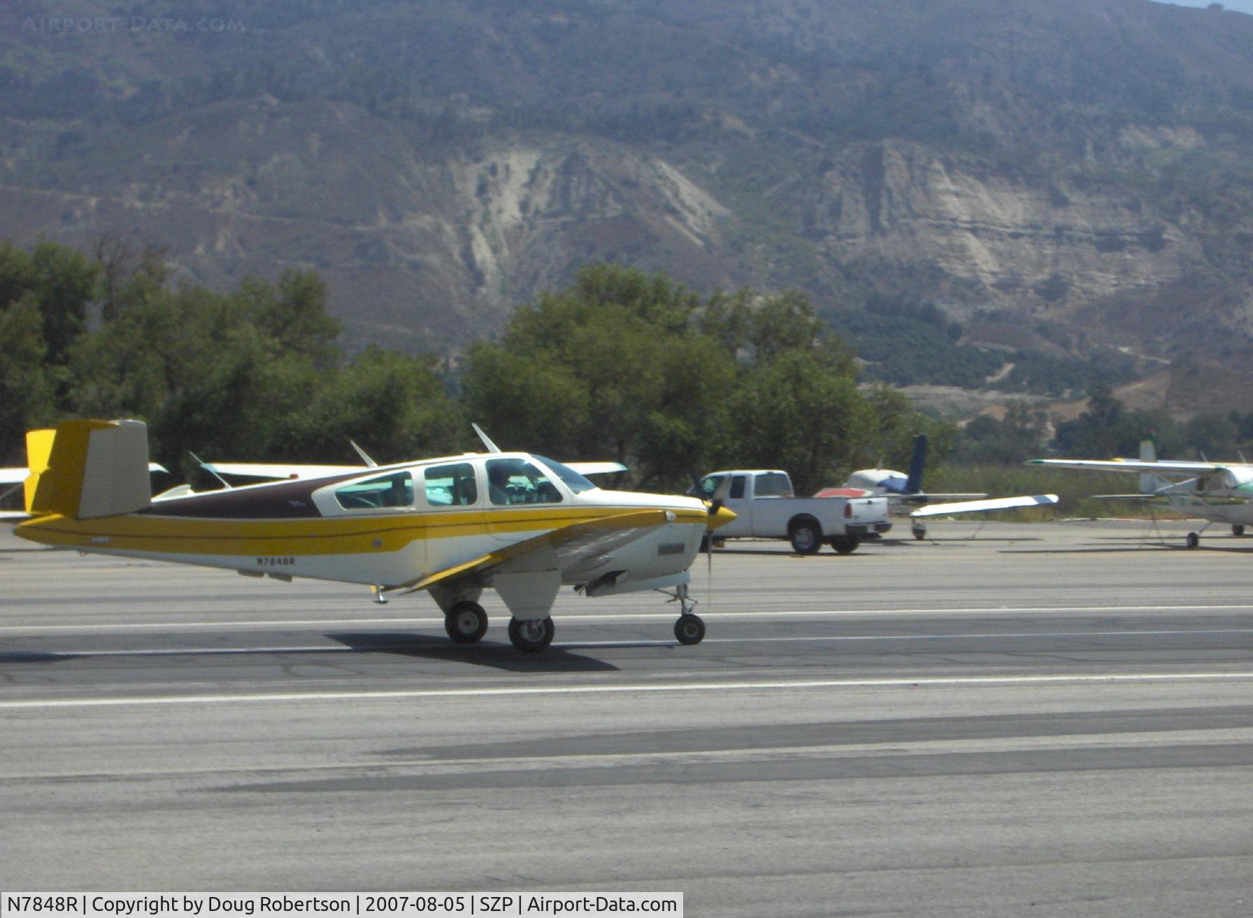 N7848R, 1968 Beech V35A Bonanza C/N D-8904, 1968 Beech V35A BONANZA, Continental IO-550 300 Hp upgrade, landing roll Rwy 22