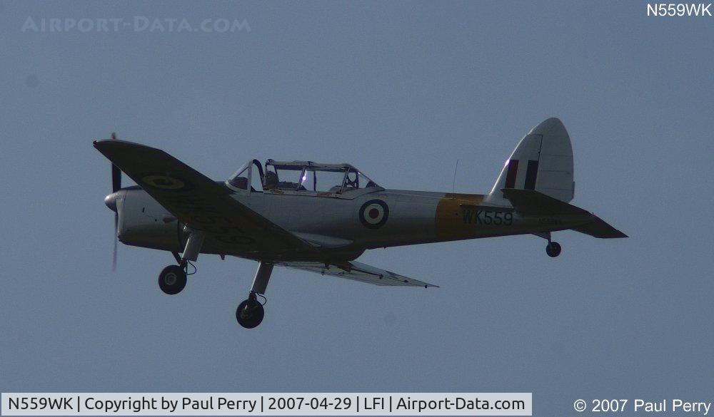 N559WK, 1952 De Havilland DHC-1 Chipmunk T.10 C/N C1/0576, The Chipmunk, aloft and outbound