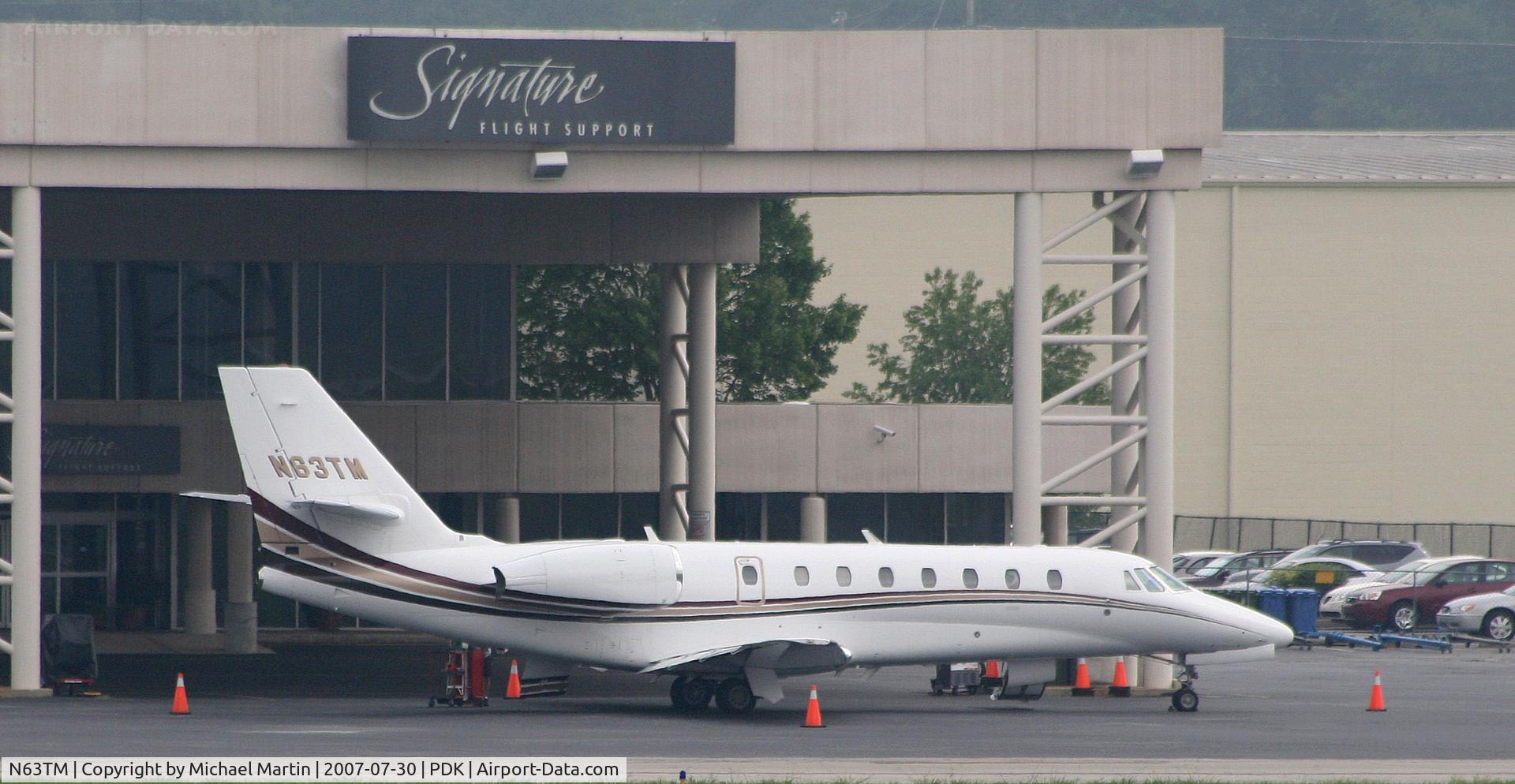 N63TM, 2005 Cessna 680 Citation Sovereign C/N 680-0019, Tied down @ Signature Flight Support