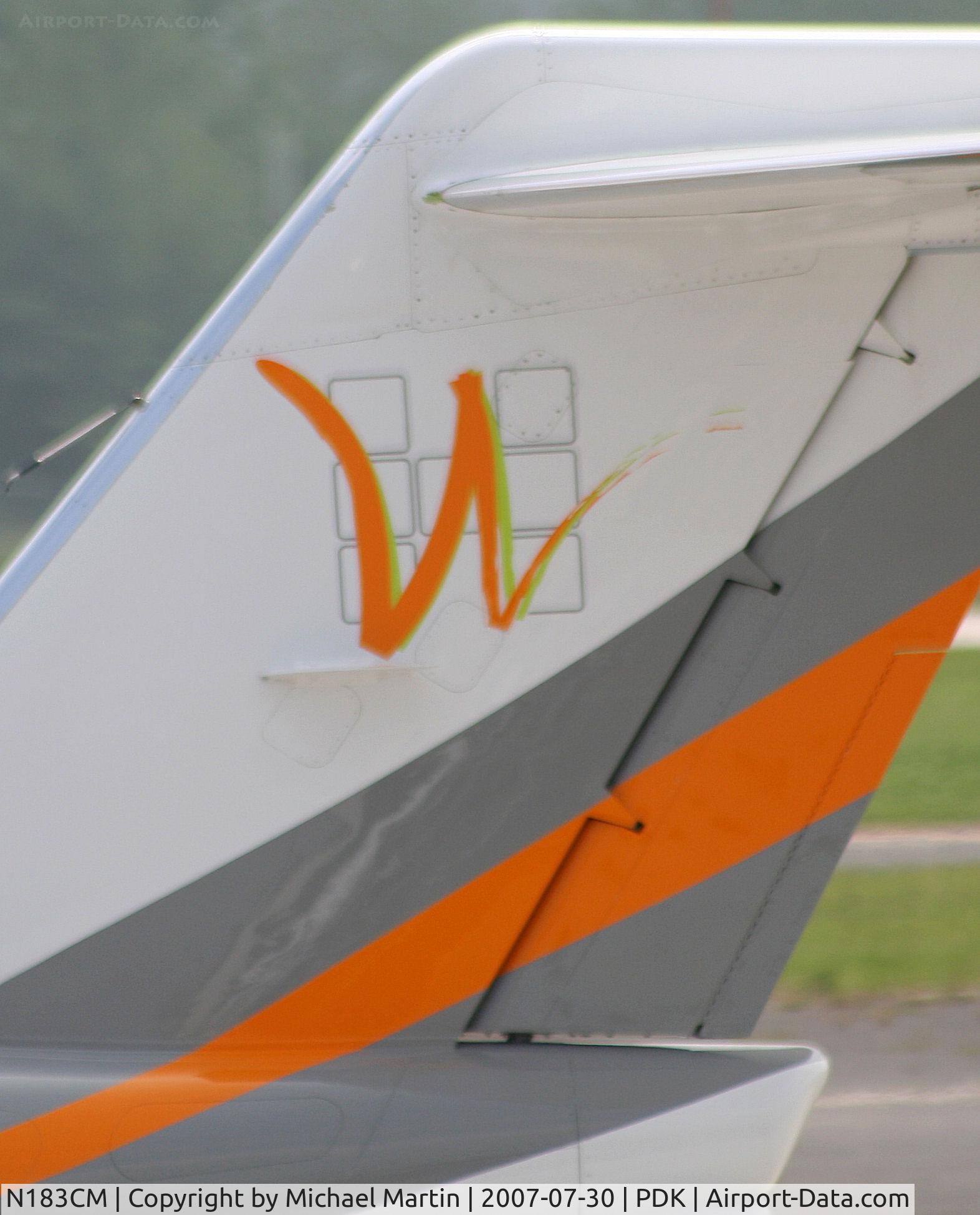 N183CM, 2001 Learjet 45 C/N 133, Tail Art