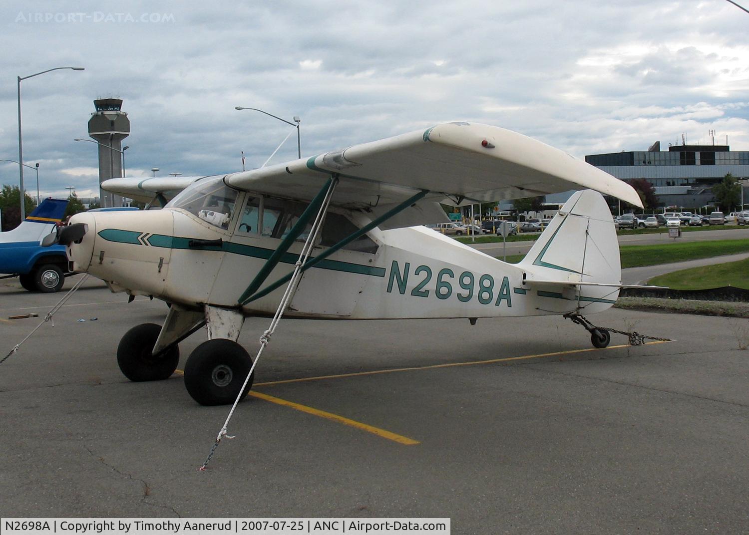 N2698A, 1953 Piper PA-20-135 Pacer C/N 20-953, General Aviation Parking area at Anchorage International
