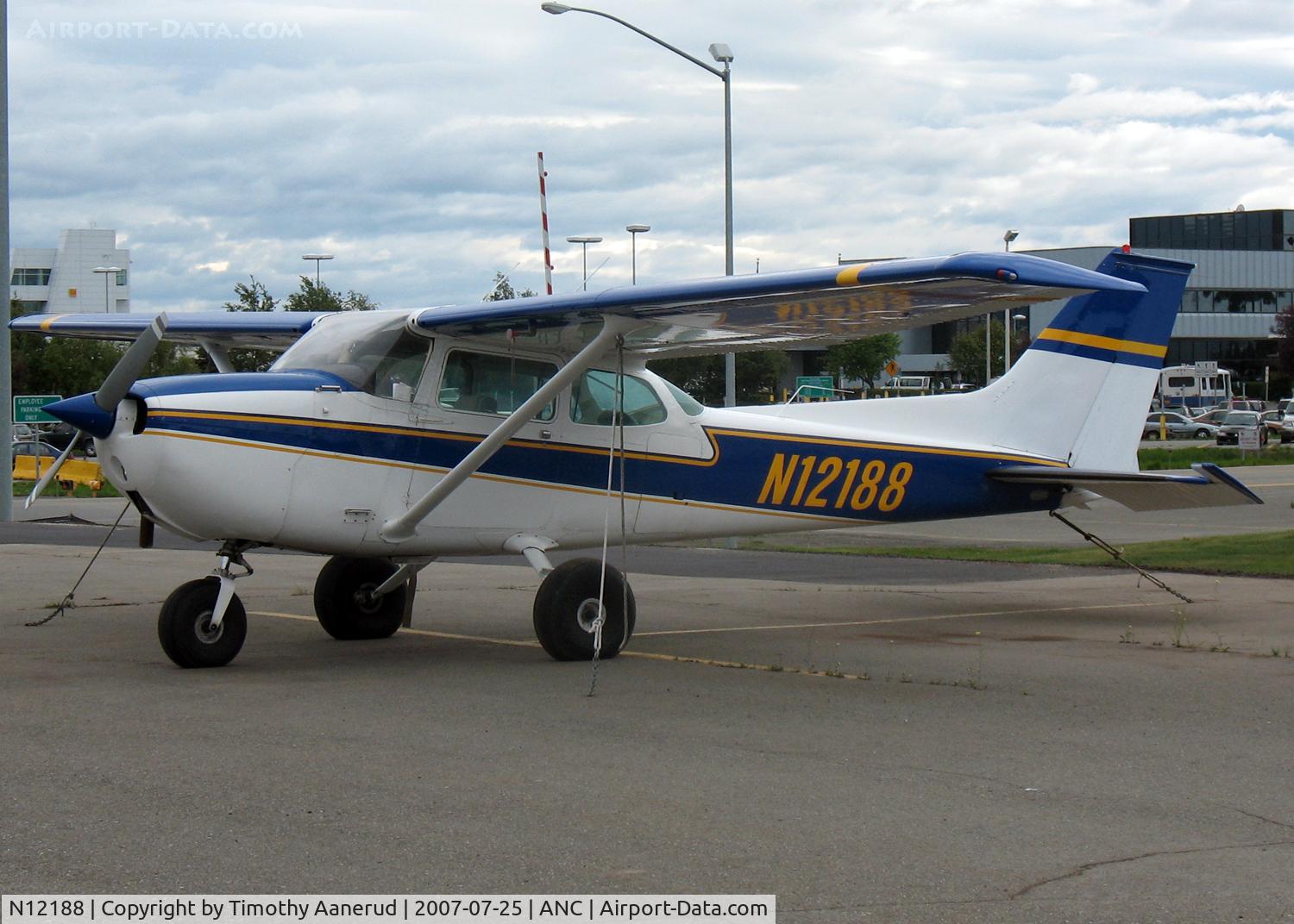N12188, 1973 Cessna 172M C/N 17261871, General Aviation Parking area at Anchorage International