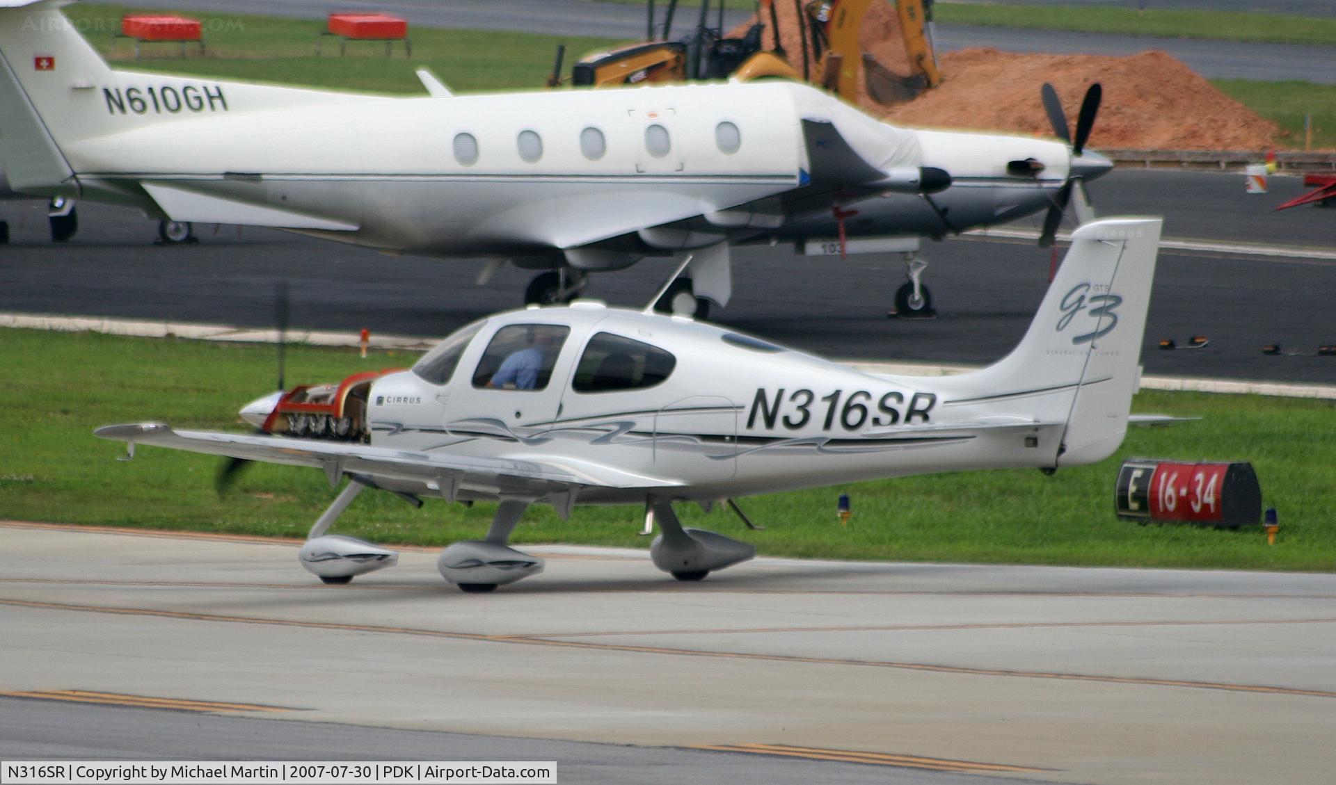 N316SR, 2007 Cirrus SR22 G3 GTS C/N 2472, Taxing back to EPPS after run-ups