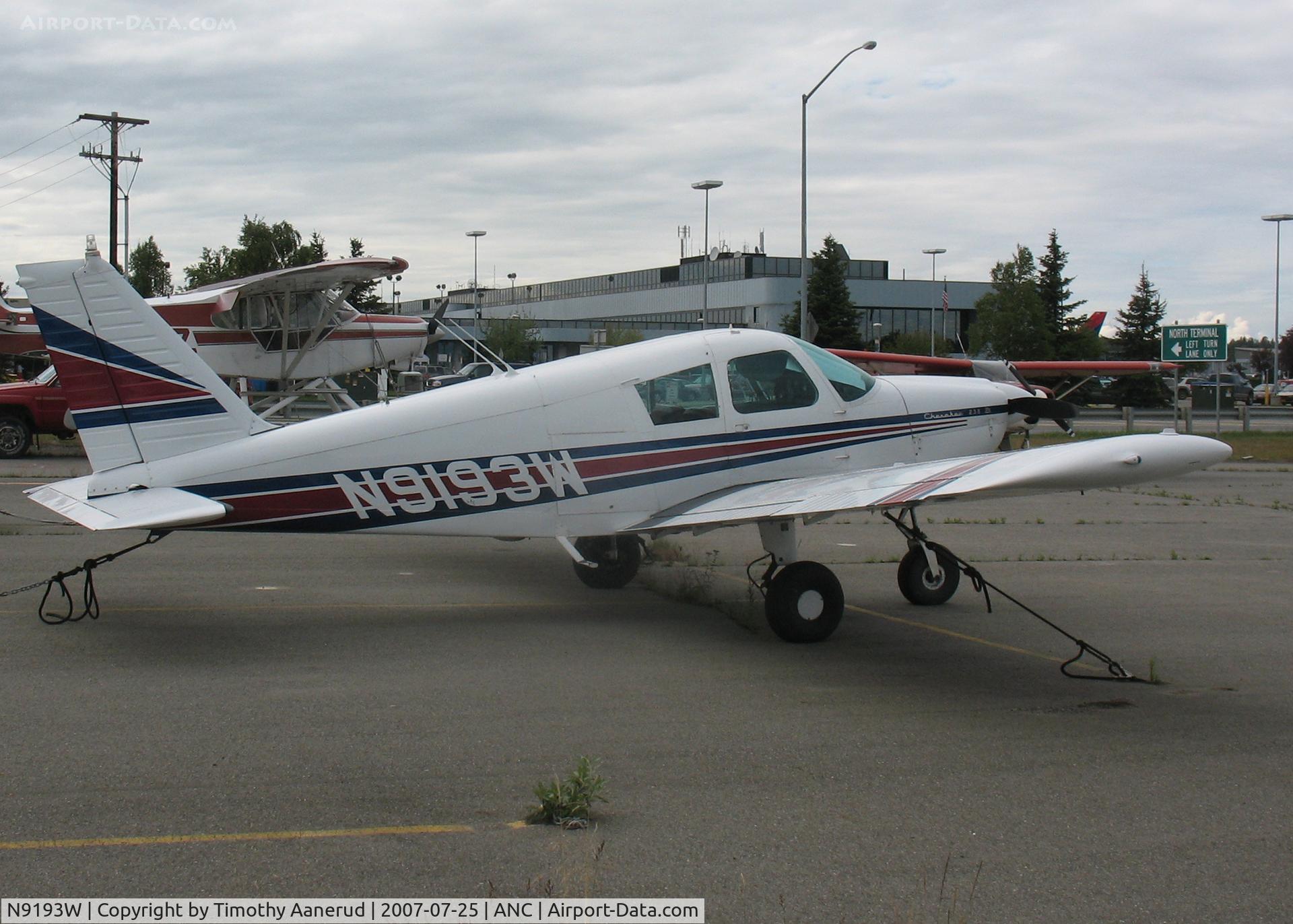 N9193W, 1967 Piper PA-28-235 C/N 28-10851, General Aviation Parking area at Anchorage International