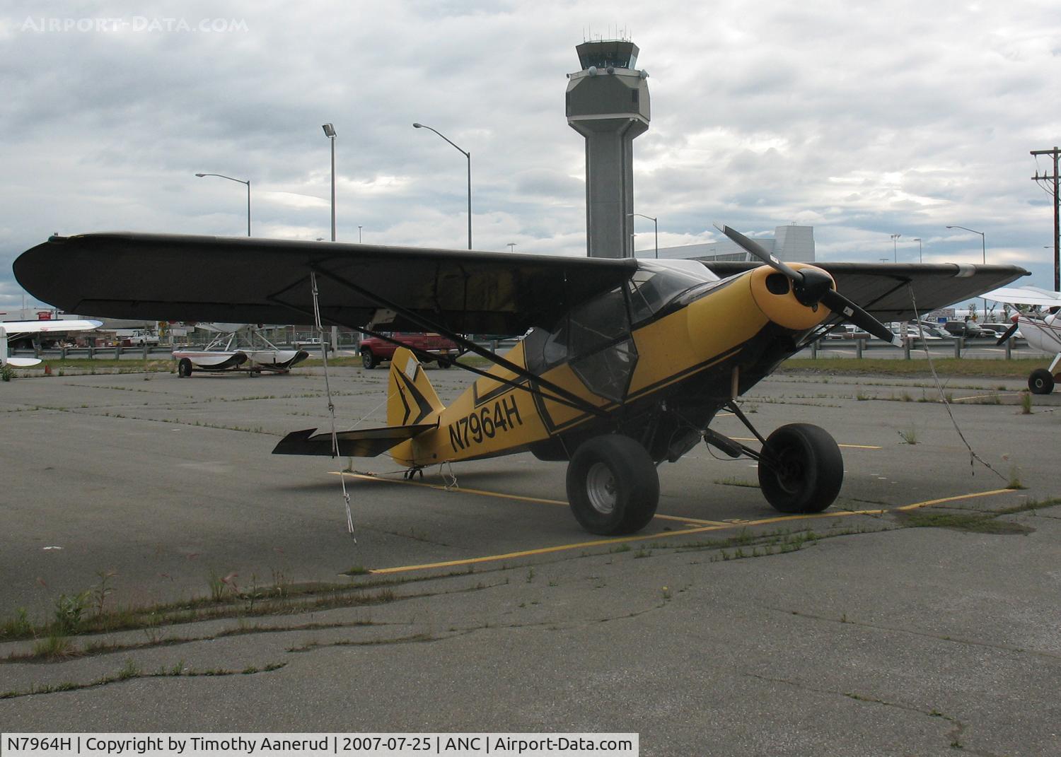 N7964H, 1946 Piper PA-12 Super Cruiser C/N 12-869, General Aviation Parking area at Anchorage International