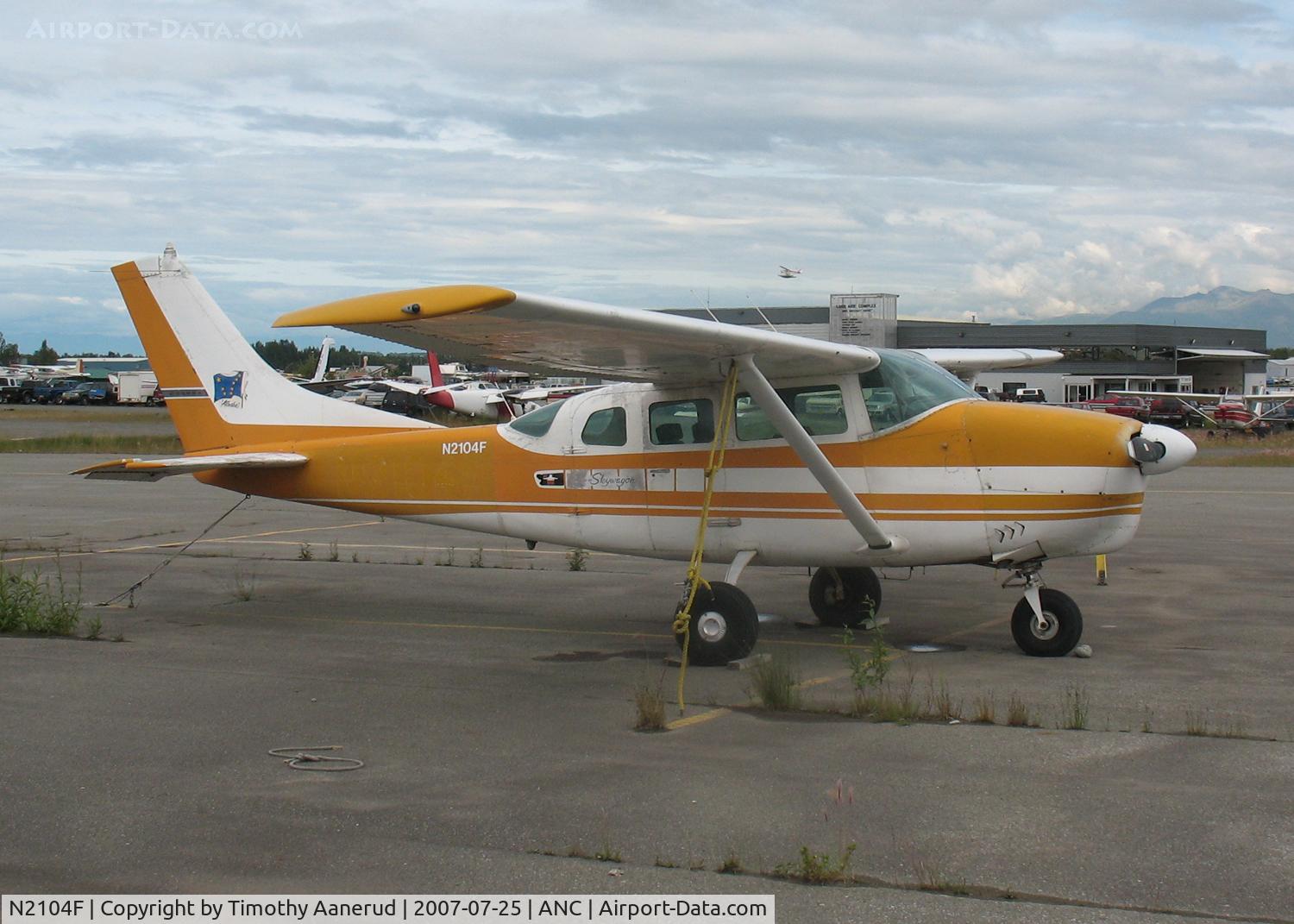N2104F, 1964 Cessna U206D Super Skywagon C/N U206-0304, General Aviation Parking area at Anchorage International
