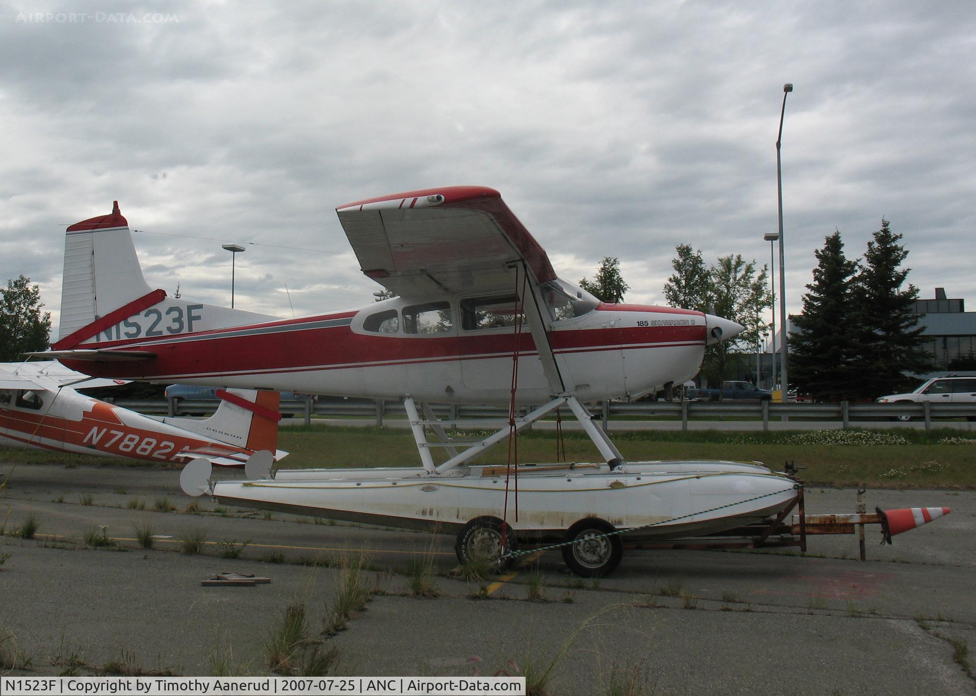 N1523F, 1965 Cessna 185D Skywagon C/N 185-0866, General Aviation Parking area at Anchorage International