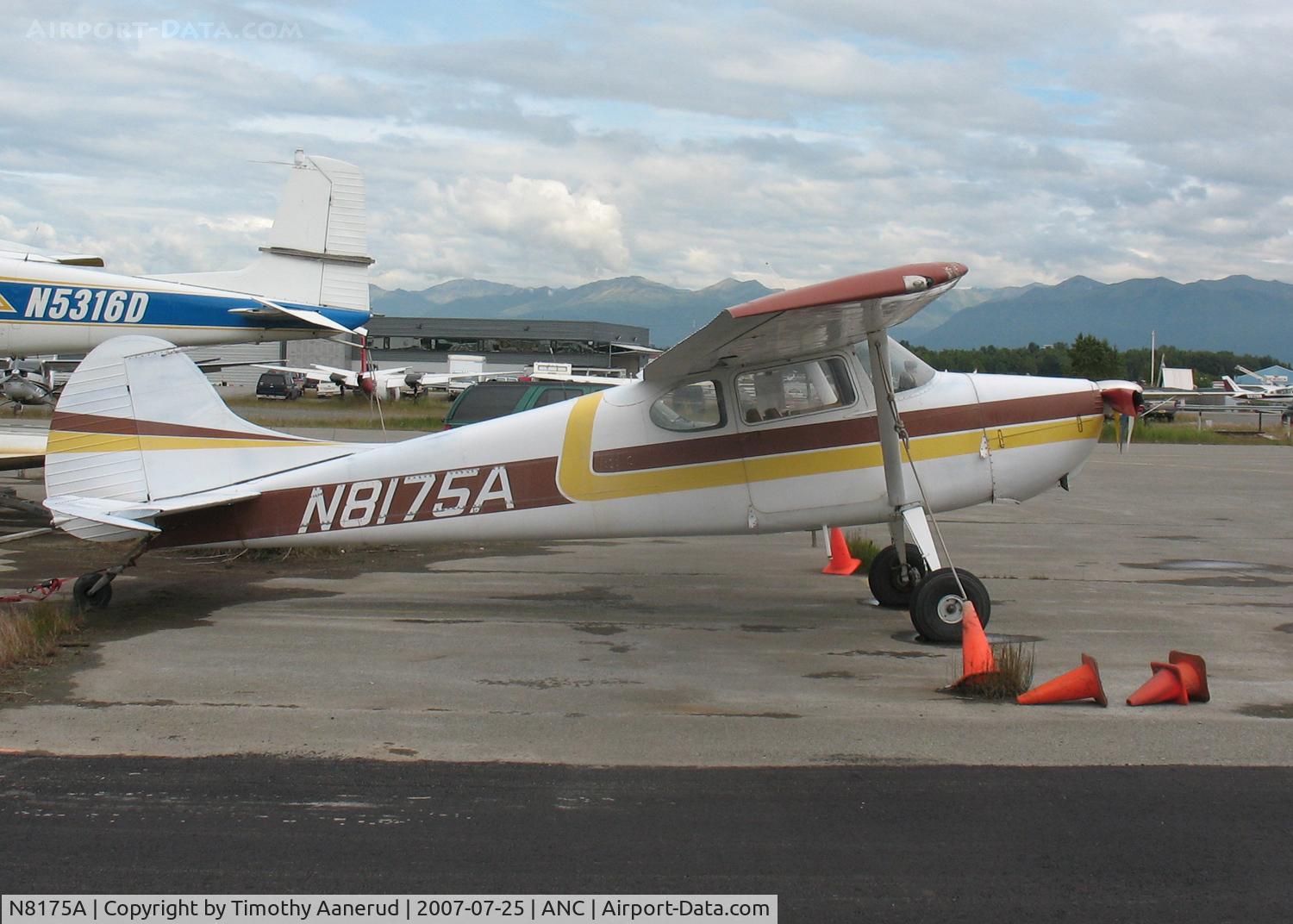 N8175A, 1952 Cessna 170B C/N 25027, General Aviation Parking area at Anchorage International