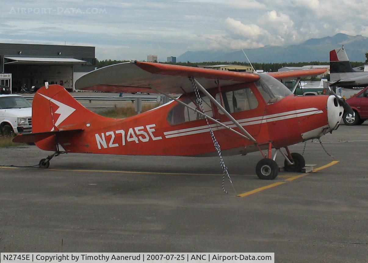 N2745E, 1946 Aeronca 7AC Champion C/N 7AC-6326, General Aviation Parking area at Anchorage International