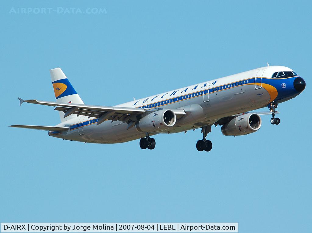 D-AIRX, 1998 Airbus A321-131 C/N 0887, In short final RWY 25R, with scheme old...