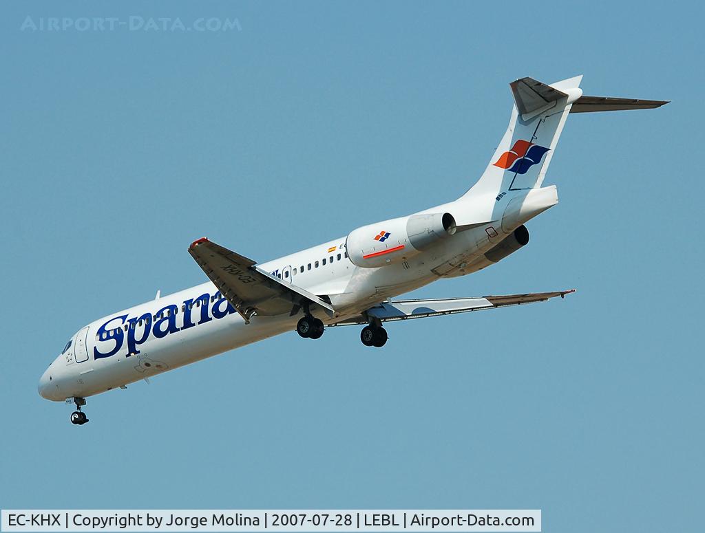 EC-KHX, 1999 Boeing 717-2K9 C/N 55053, Visual approach RWY 25R.