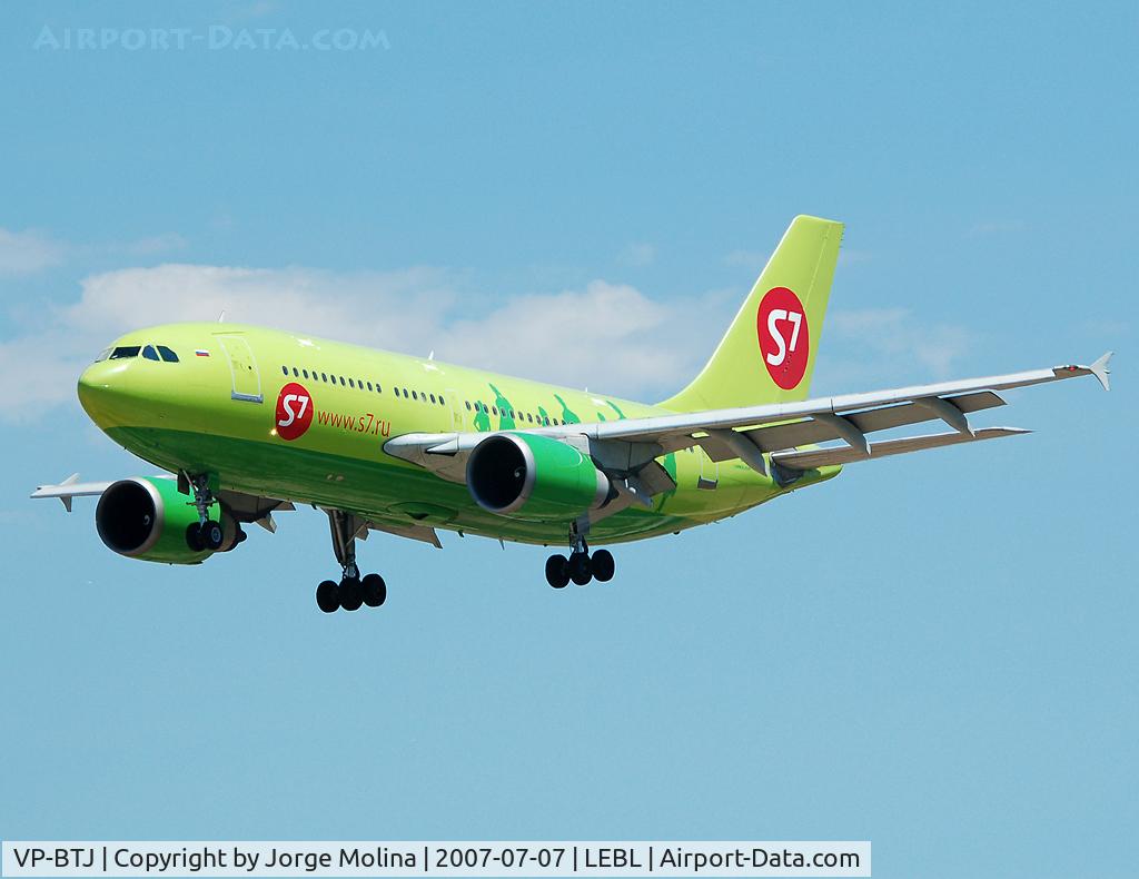 VP-BTJ, 1989 Airbus A310-304 C/N 520, Arriving to BCN from Moscow-Sheremetyevo.