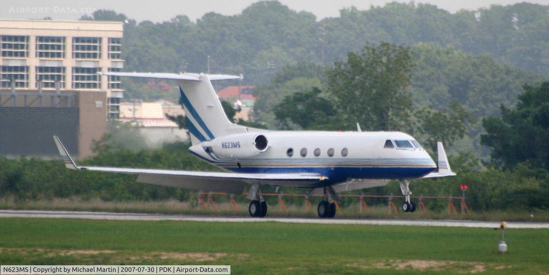 N623MS, 1982 Gulfstream American G-1159A Gulfstream III C/N 351, Landing Runway 20L