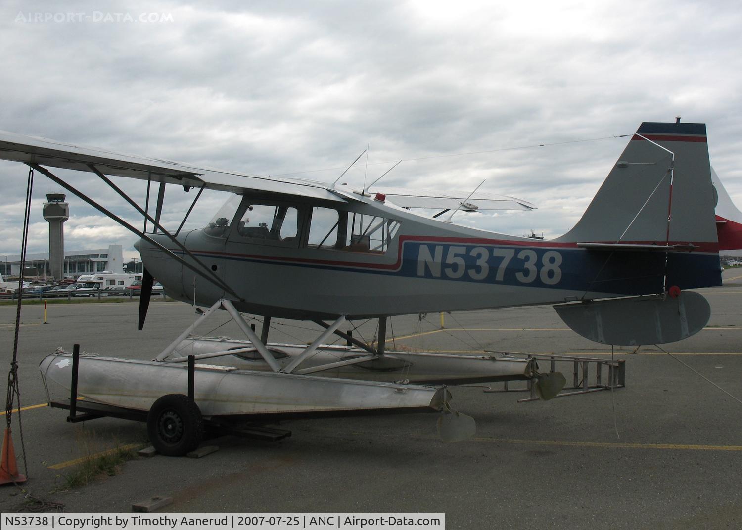 N53738, 1975 Bellanca 7GCBC C/N 863-75, General Aviation Parking area at Anchorage International
