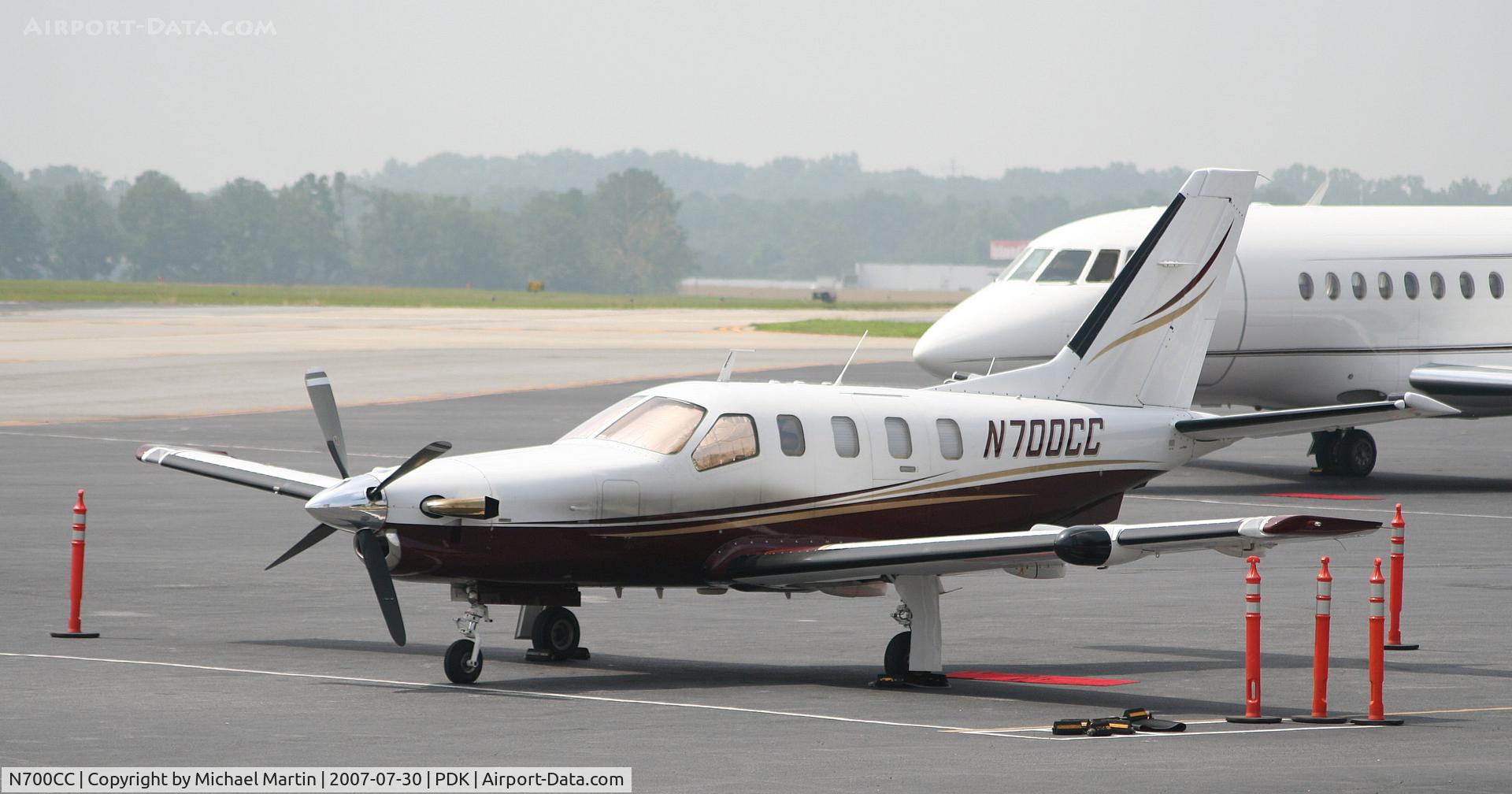 N700CC, 1996 Socata TBM-700 C/N 113, Tied down @ Mercury Air Center