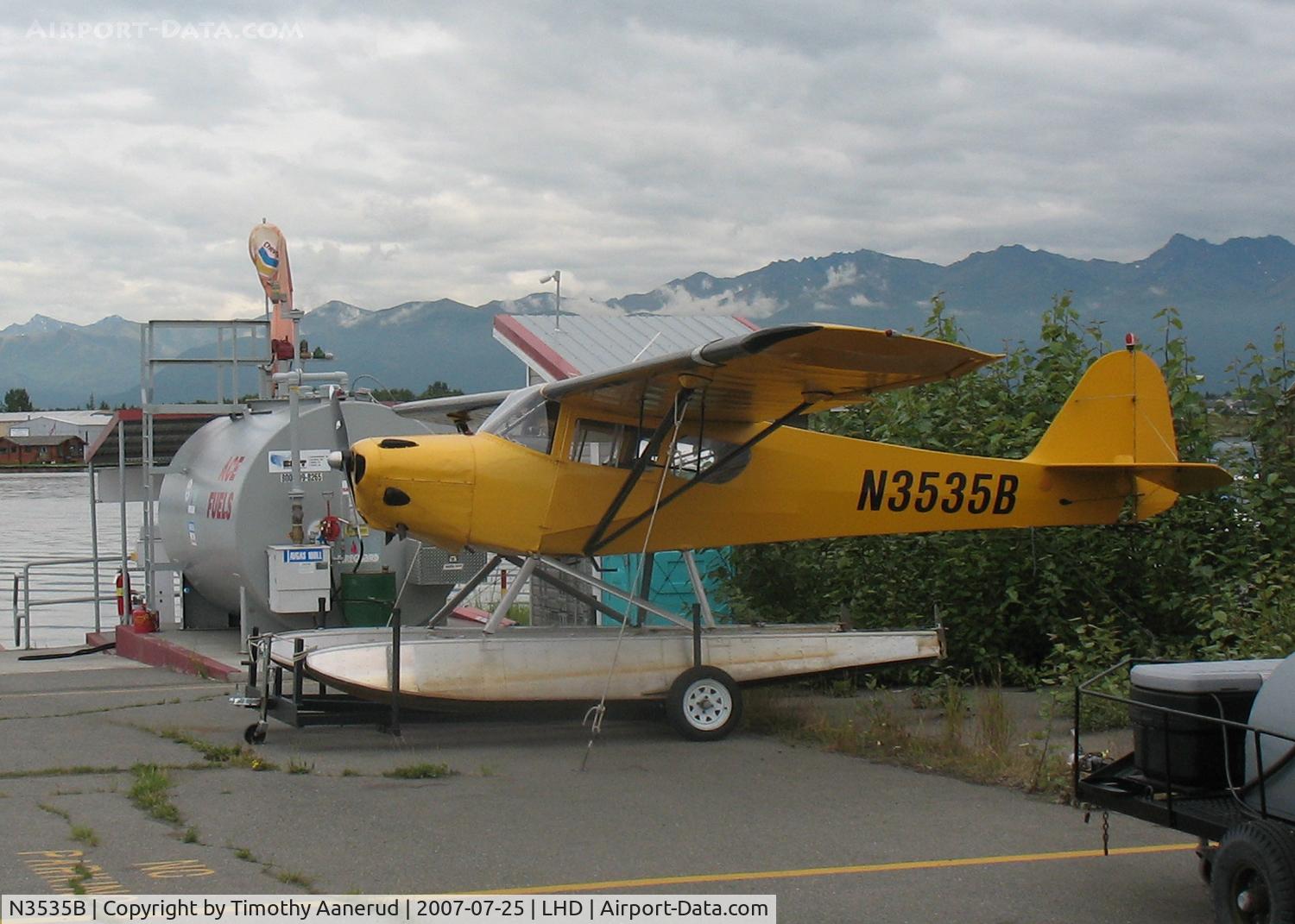 N3535B, 1976 Taylorcraft F-19 Sportsman C/N F-054, Parked by Lake Hood