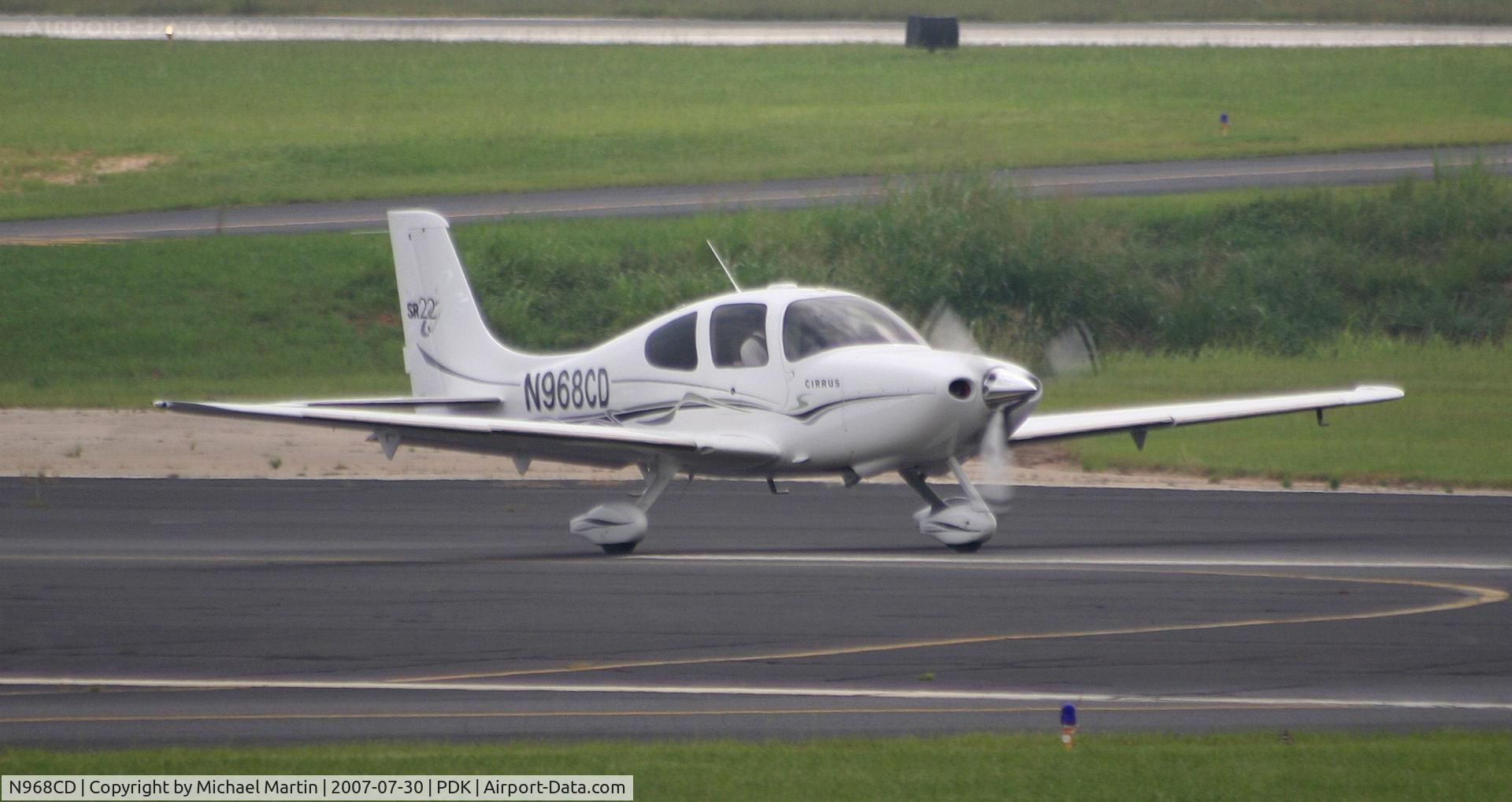 N968CD, 2006 Cirrus SR22 GTS C/N 1829, Taking off from Runway 20R