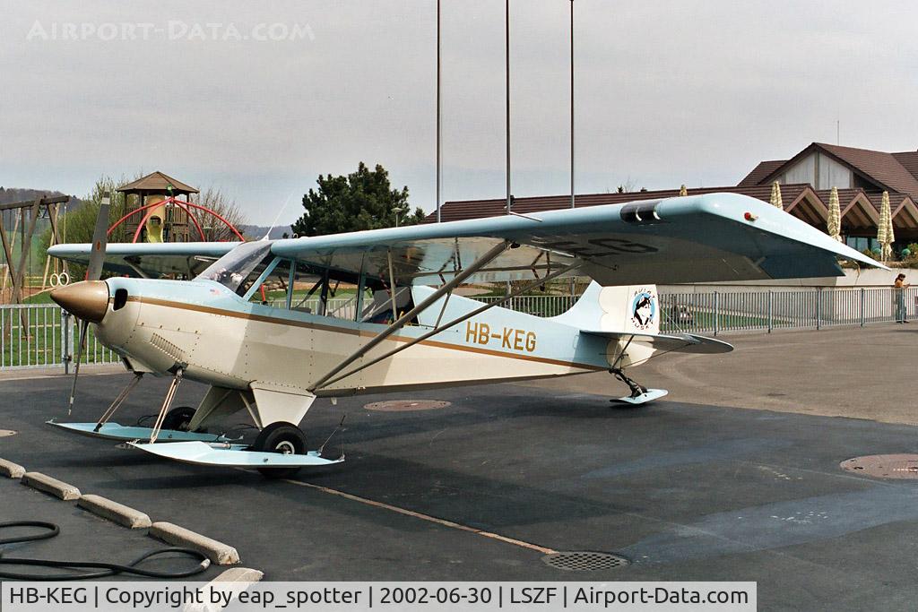 HB-KEG, 1990 Aviat A-1 Husky C/N 1293X, at refuelling-station
