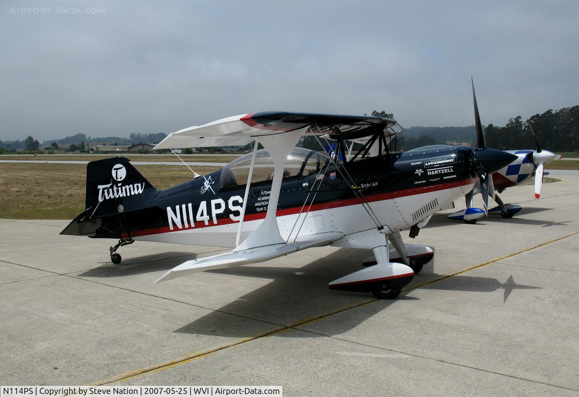 N114PS, 1998 Aviat Pitts S-2C Special C/N 6006, Tutima Academy of Aerobatics 1998 Aviat S-2C from King City, CA @ Watsonville, CA airshow