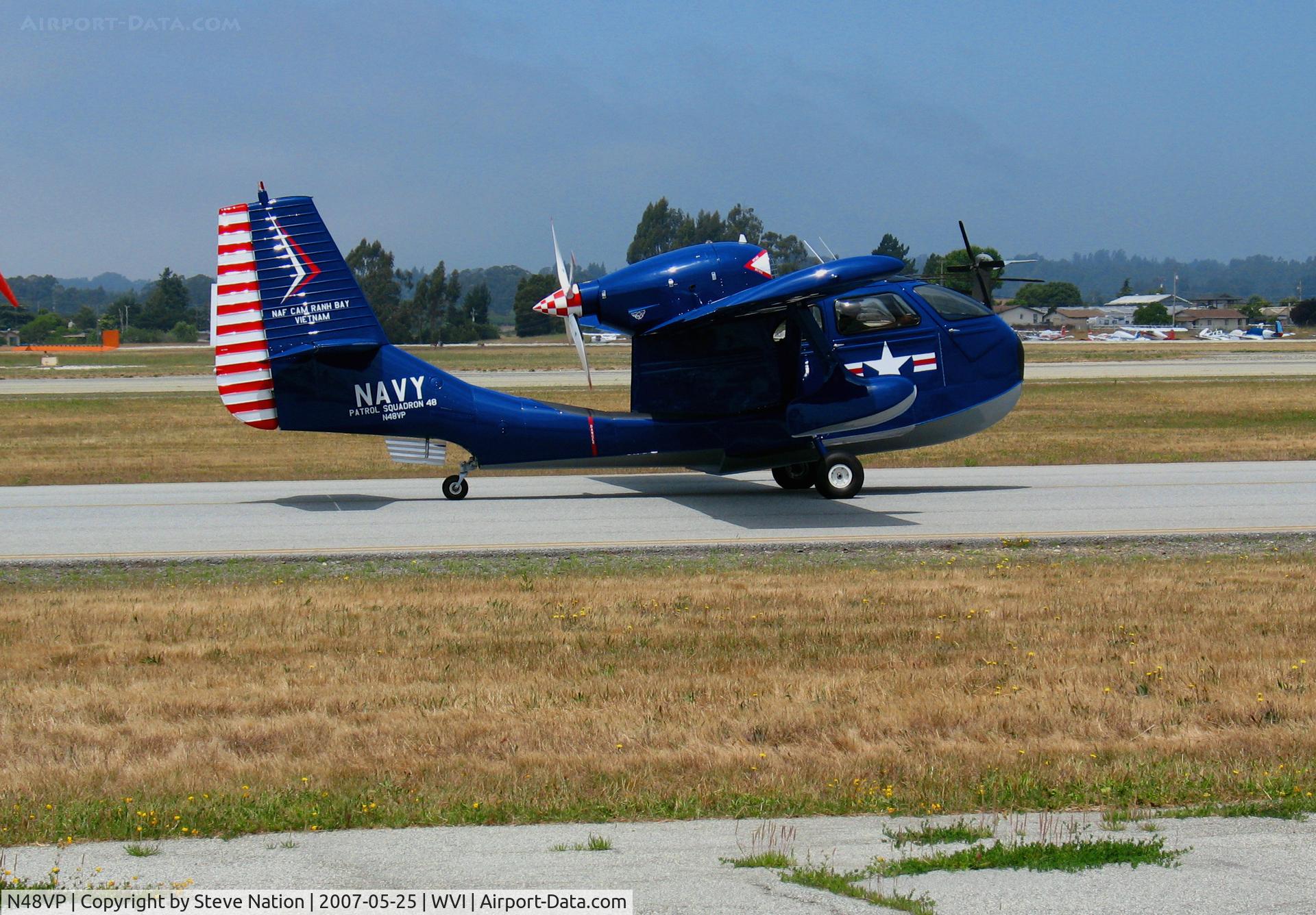 N48VP, 2005 Republic RC-3 Seabee C/N 001, 2005 Lantz Lake Tahoe Special taxying @ Watsonville, CA airshow