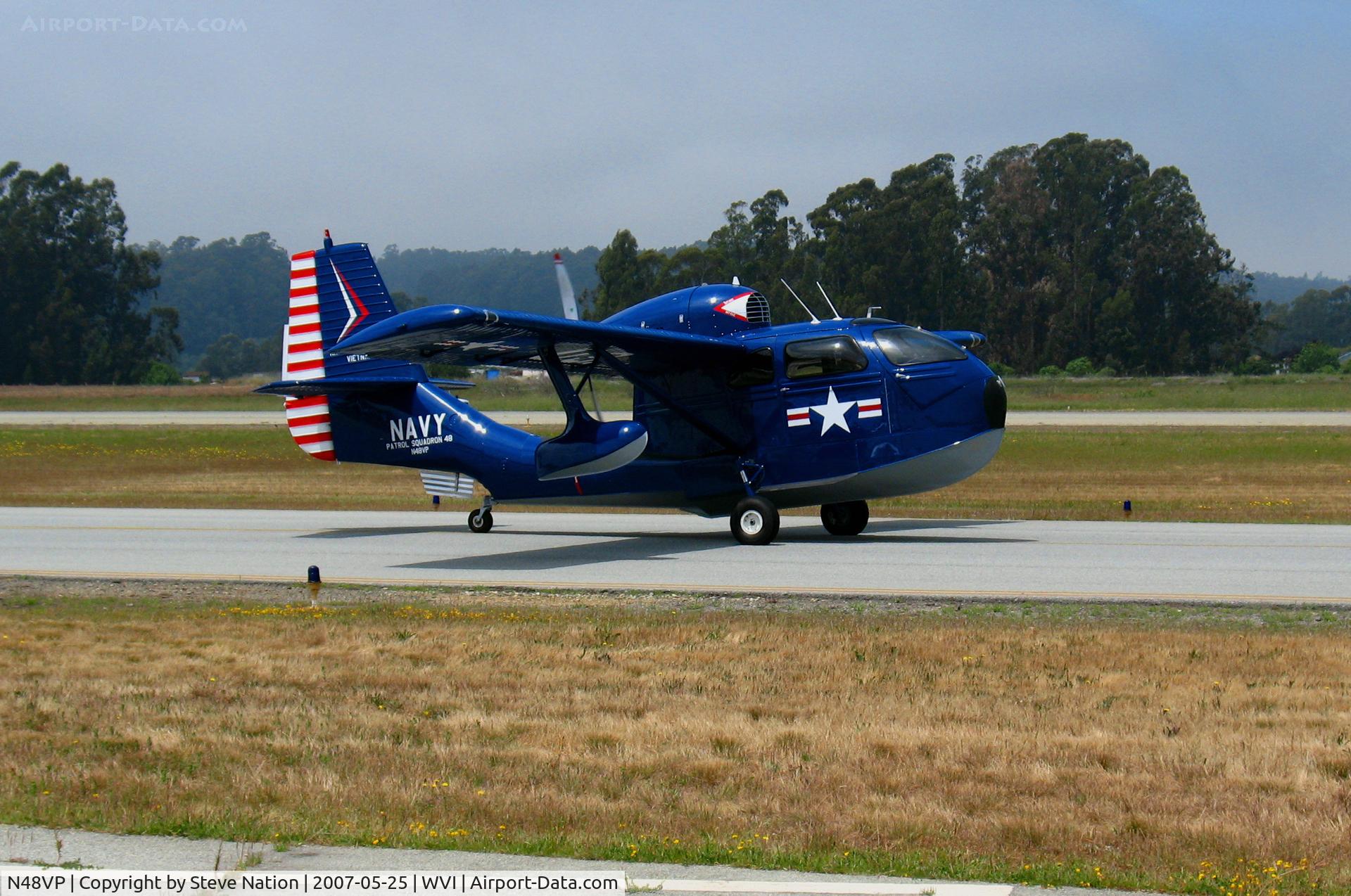 N48VP, 2005 Republic RC-3 Seabee C/N 001, 2005 Lantz Lake Tahoe Special taxying @ Watsonville, CA airshow
