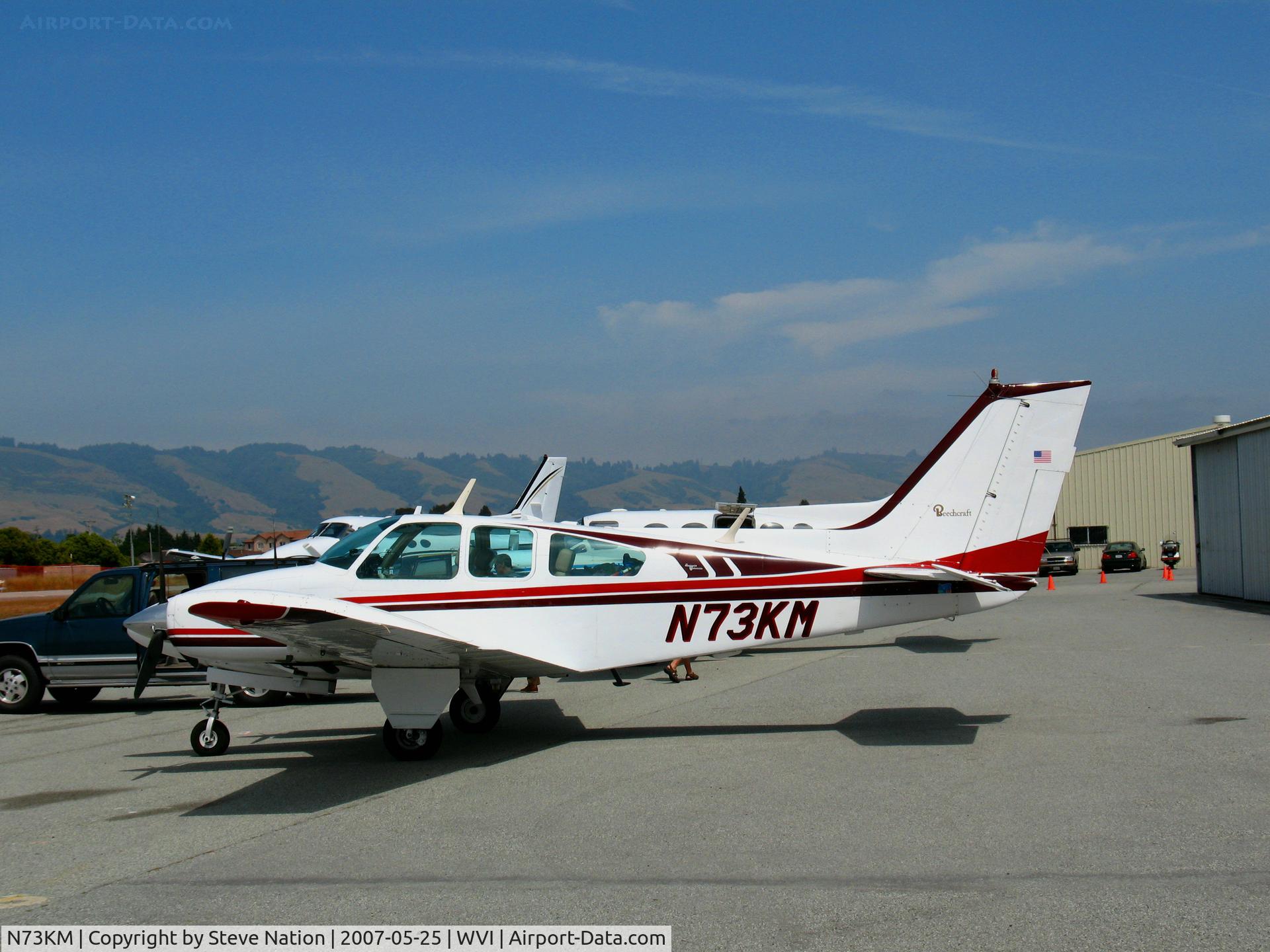 N73KM, 1965 Beech 95-B55 (T42A) Baron C/N TC-935, 1965 Beech 95-B55 from Fresno @ Watsonville, CA