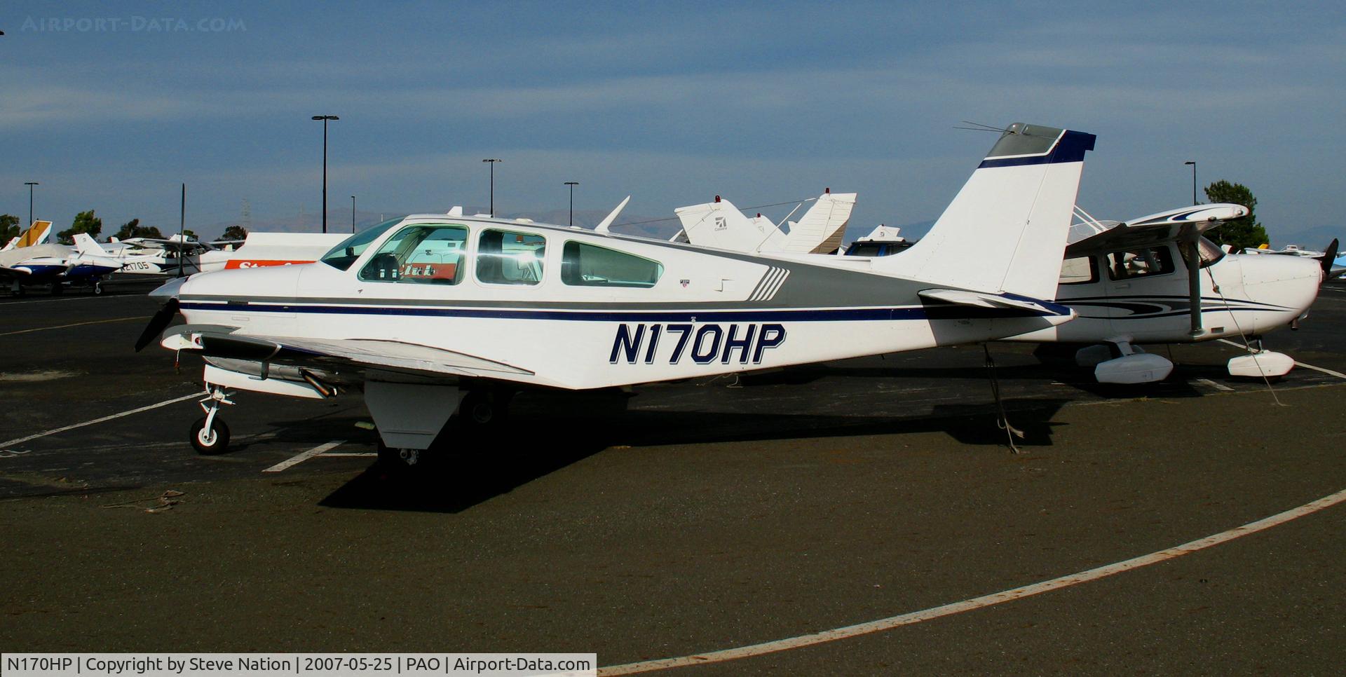 N170HP, 1975 Beech F33A Bonanza C/N CE-615, 1975 Beech F33A @ Palo Alto, CA