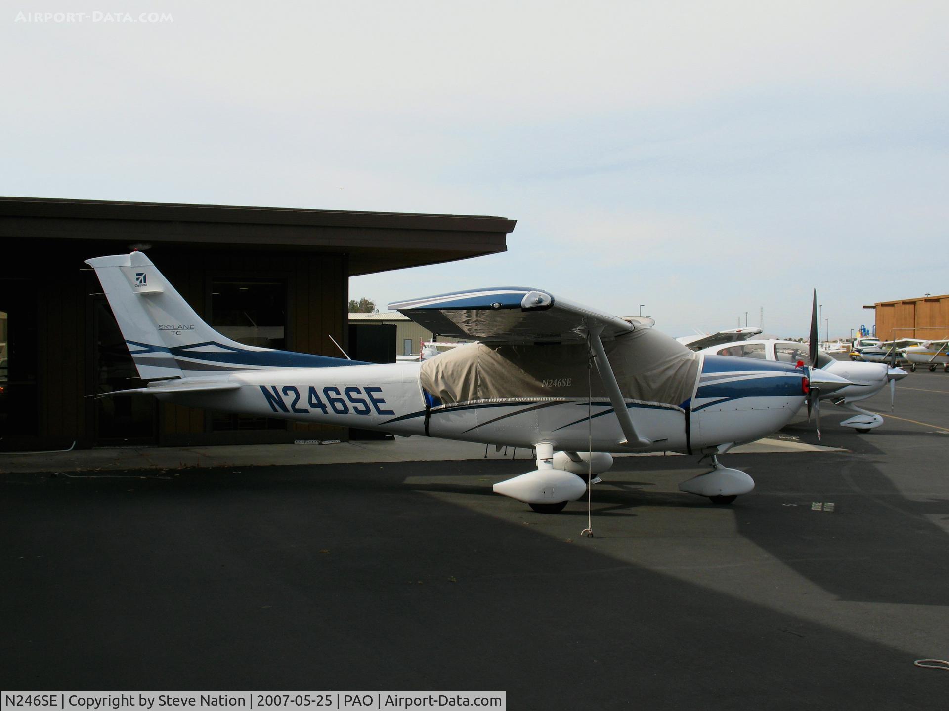 N246SE, 2007 Cessna T182T Turbo Skylane C/N T18208688, Cannivair 2007 Cessna T182T under cover @ Palo Alto, CA