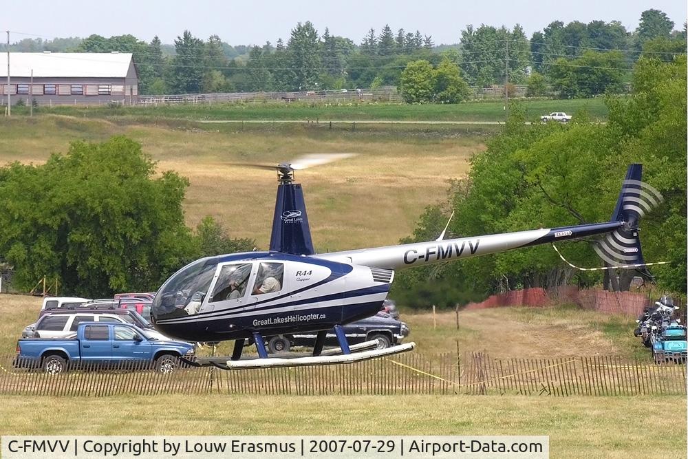 C-FMVV, 2001 Robinson R44 C/N 0985, Giving rides to the public at a truck show