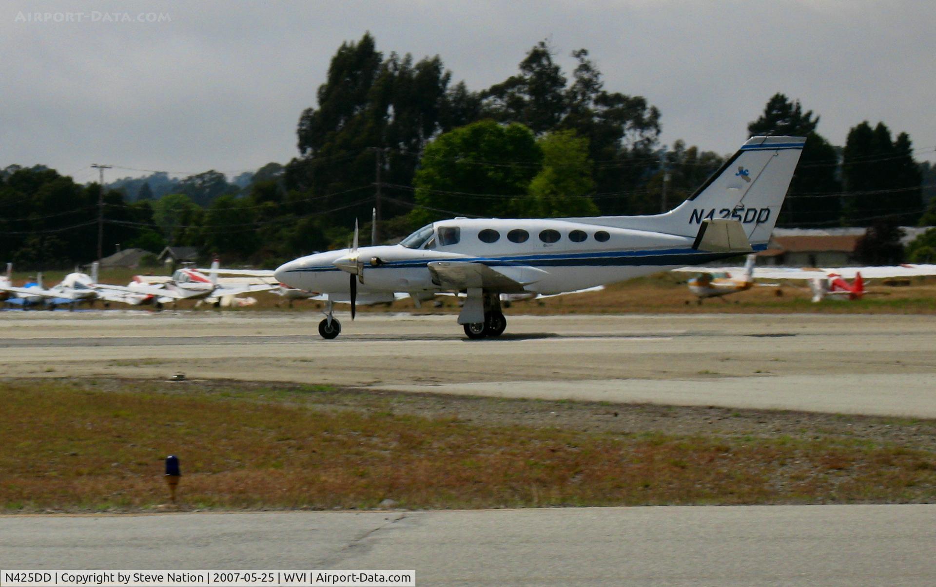 N425DD, 1981 Cessna 425 C/N 425-0083, Nor-Cal Beverage Co 1981 Cessna 425 taking-off @ Watsonville airport, CA airshow