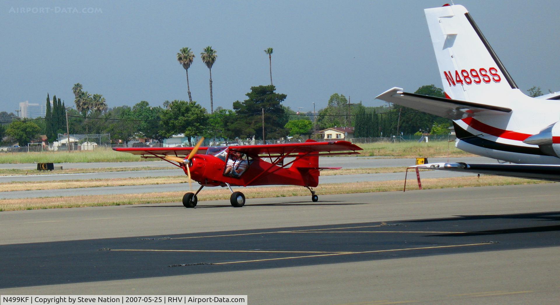 N499KF, 2001 Skystar Kitfox Model 4-1200 C/N KCU 120, 2001 STANDLEY MDL 4-120 homebuilt taxying @ Reid-Hillview Airport, CA