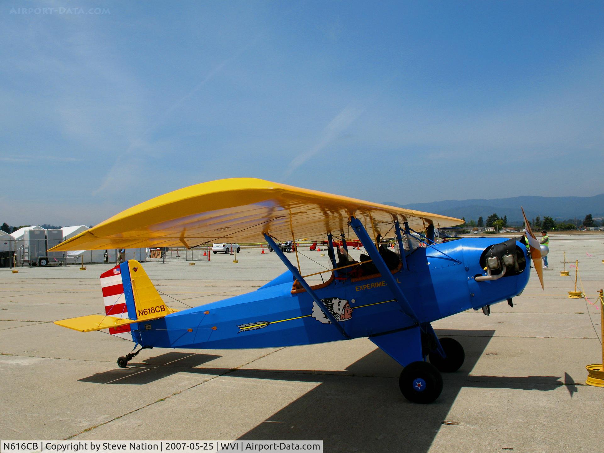 N616CB, Pietenpol (Grega) GN-1 Air Camper C/N 2986, 2005 Brewer GN-1 AIRCAMPER homebuilt in pre-WW II USAAC cs @ Watsonville, CA airshow